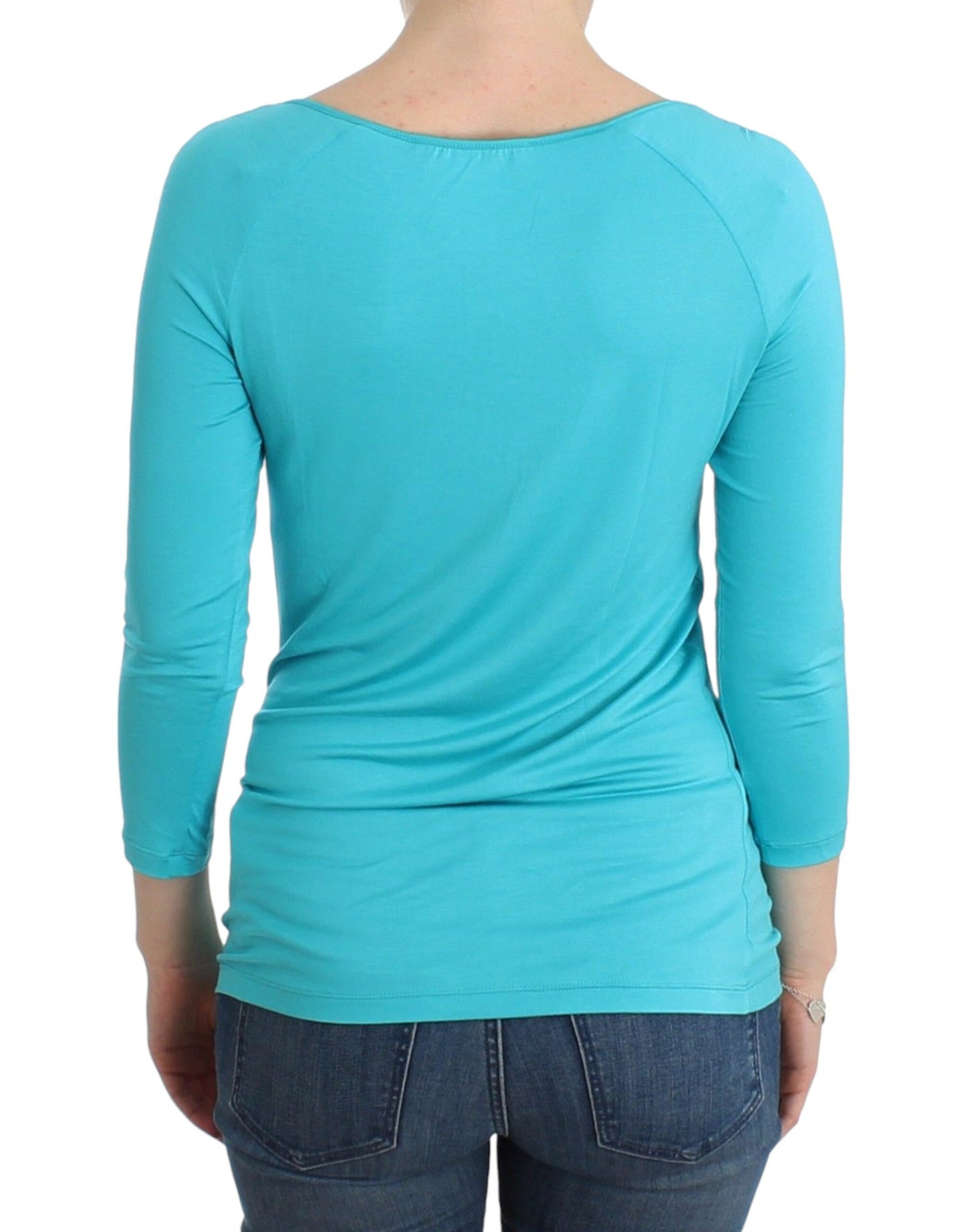 Ermanno Scervino Lingerie Blue Top Blouse Jumper Modal Solid Ermanno Scervino