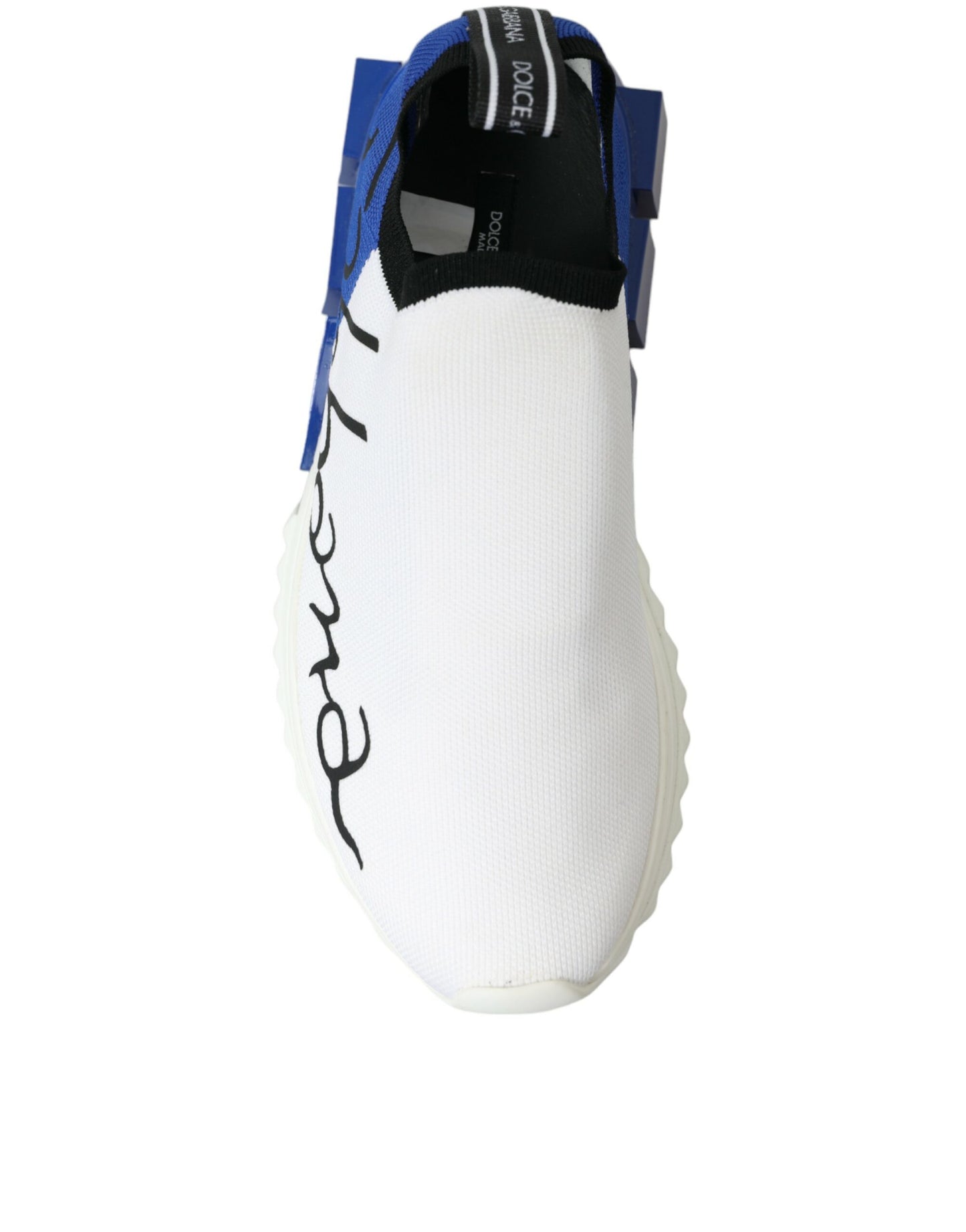 Dolce & Gabbana White Blue Sorrento Low Top Men Casual Sneakers Shoes Dolce & Gabbana