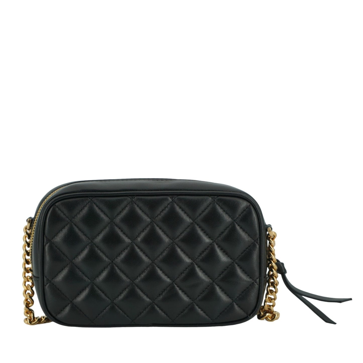 Versace Elegant Small Black Leather Crossbody Bag Versace