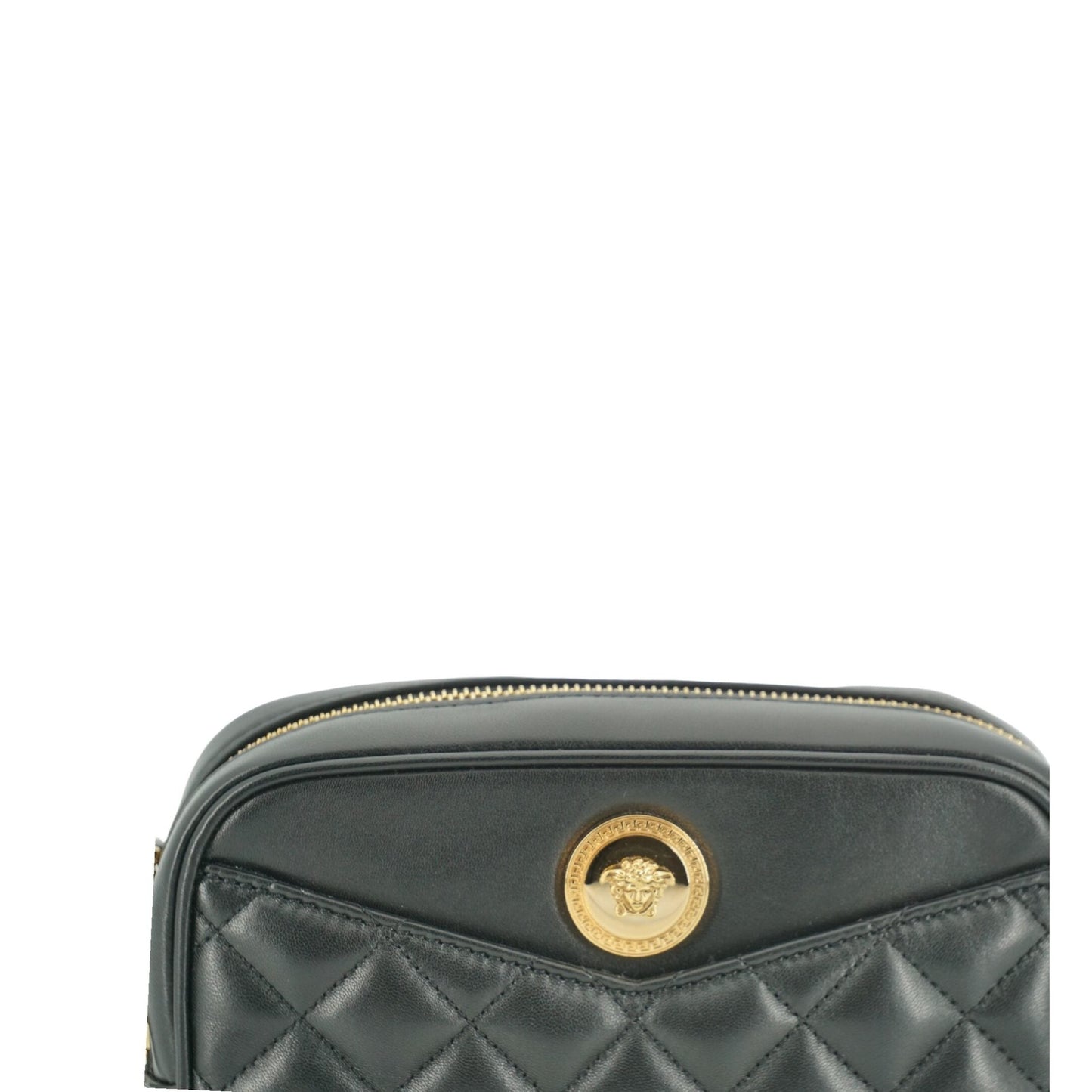 Versace Elegant Small Black Leather Crossbody Bag Versace