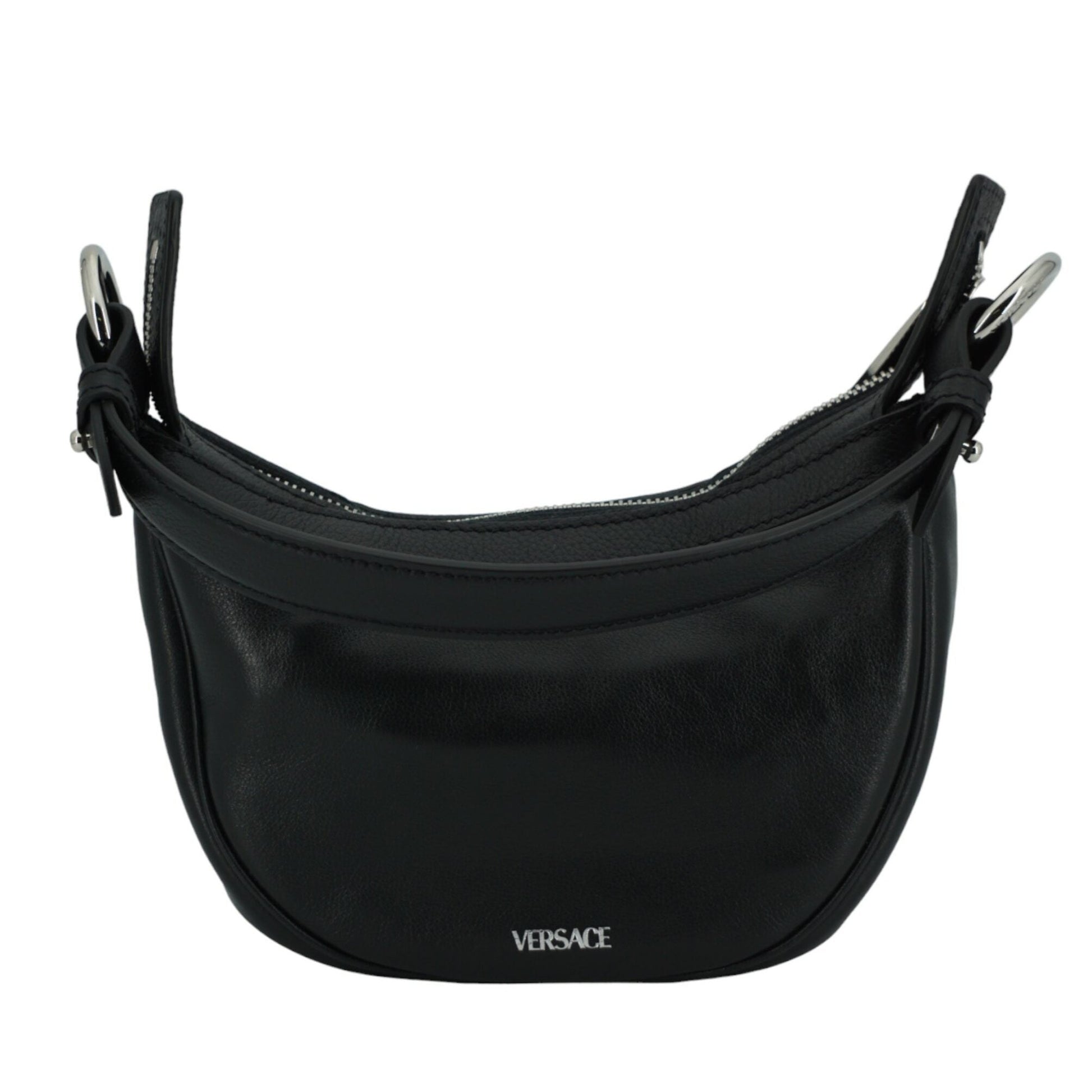 Versace Elegant Black Mini Hobo Shoulder Bag Versace