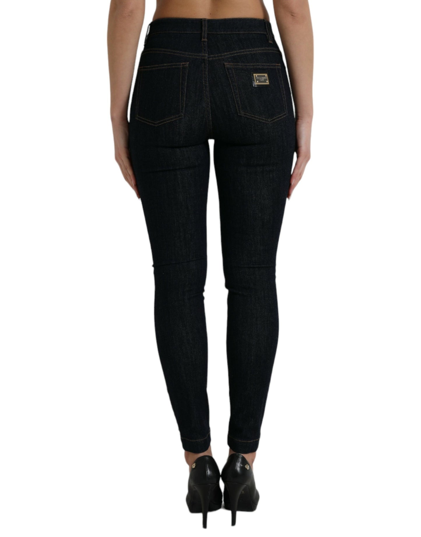 Dolce & Gabbana Blue Cotton Stretch Denim Skinny Jeans Dolce & Gabbana