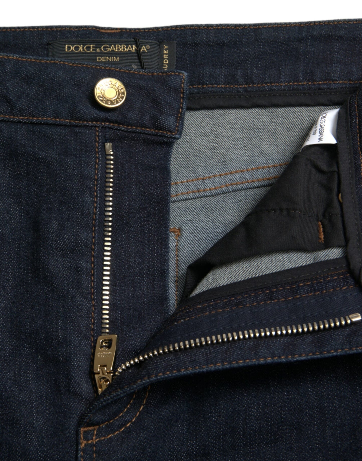 Dolce & Gabbana Blue Cotton Stretch Denim Skinny Jeans Dolce & Gabbana