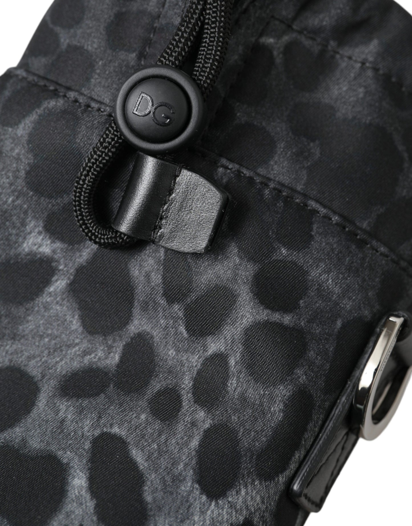 Dolce & Gabbana Black Leopard Round Slim Tote Bottle Cage Bag Dolce & Gabbana