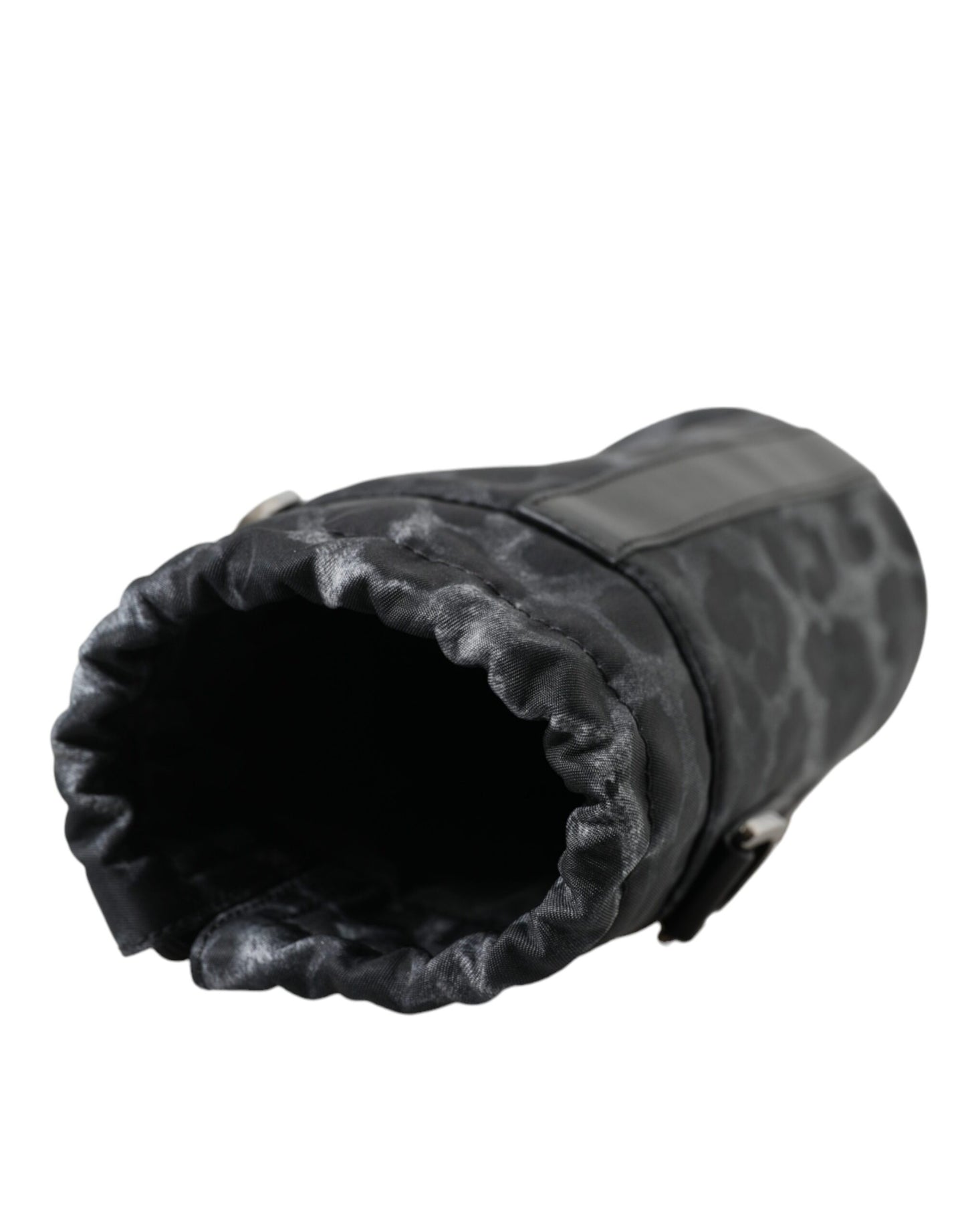 Dolce & Gabbana Black Leopard Round Slim Tote Bottle Cage Bag Dolce & Gabbana