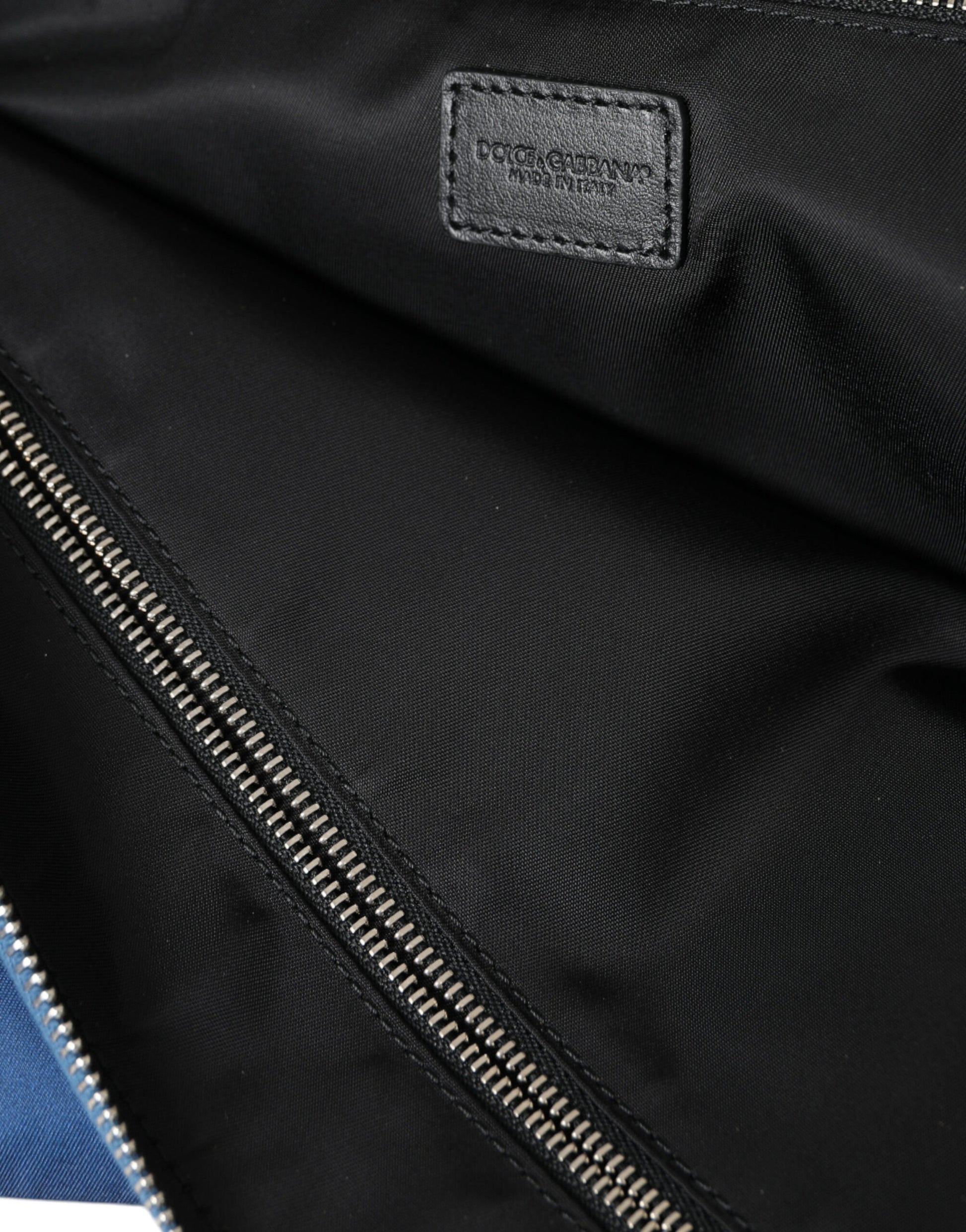 Dolce & Gabbana Blue DG Milano Print Nylon Pouch Clutch Men Bag Dolce & Gabbana