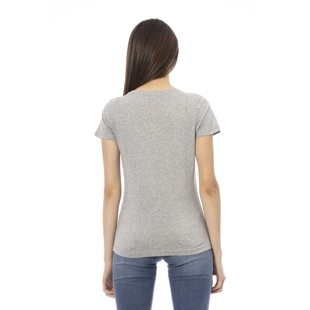Trussardi Action Gray Cotton Women T-Shirt Trussardi Action