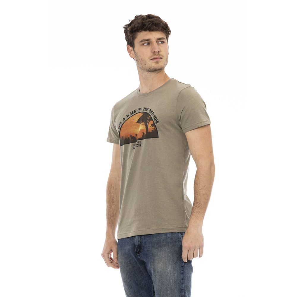 Trussardi Action Green Cotton Men T-Shirt Trussardi Action