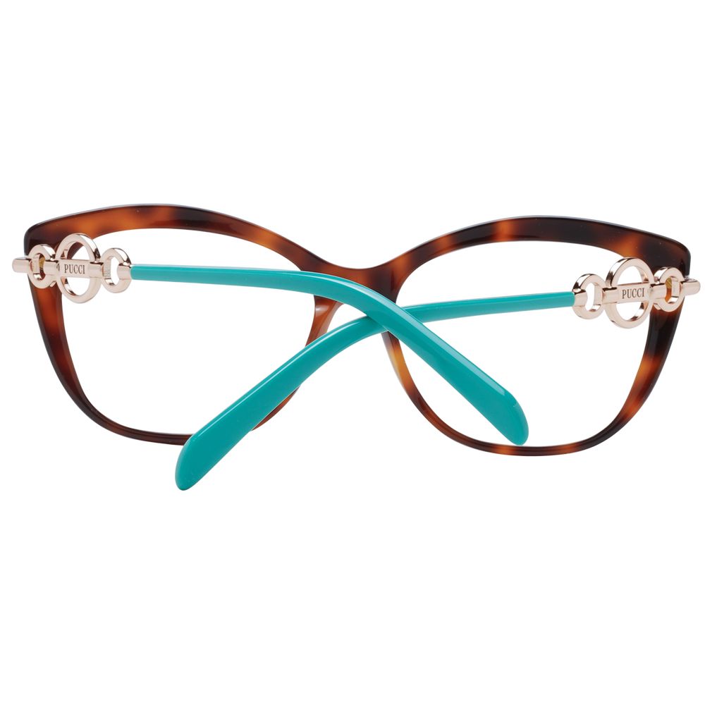 Emilio Pucci Brown Plastic Glasses Frames