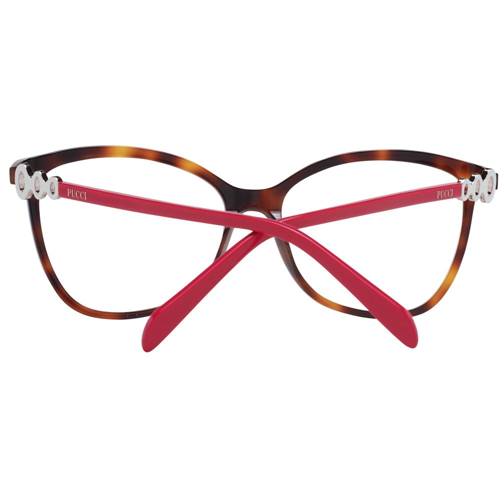 Emilio Pucci Brown Plastic Glasses Frames