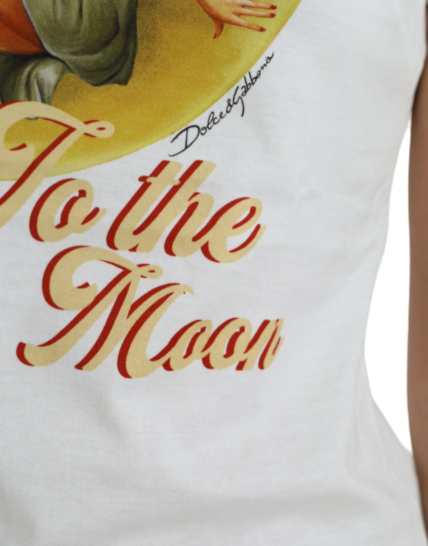 Dolce & Gabbana White Bring Me To The Moon T-shirt Top Dolce & Gabbana