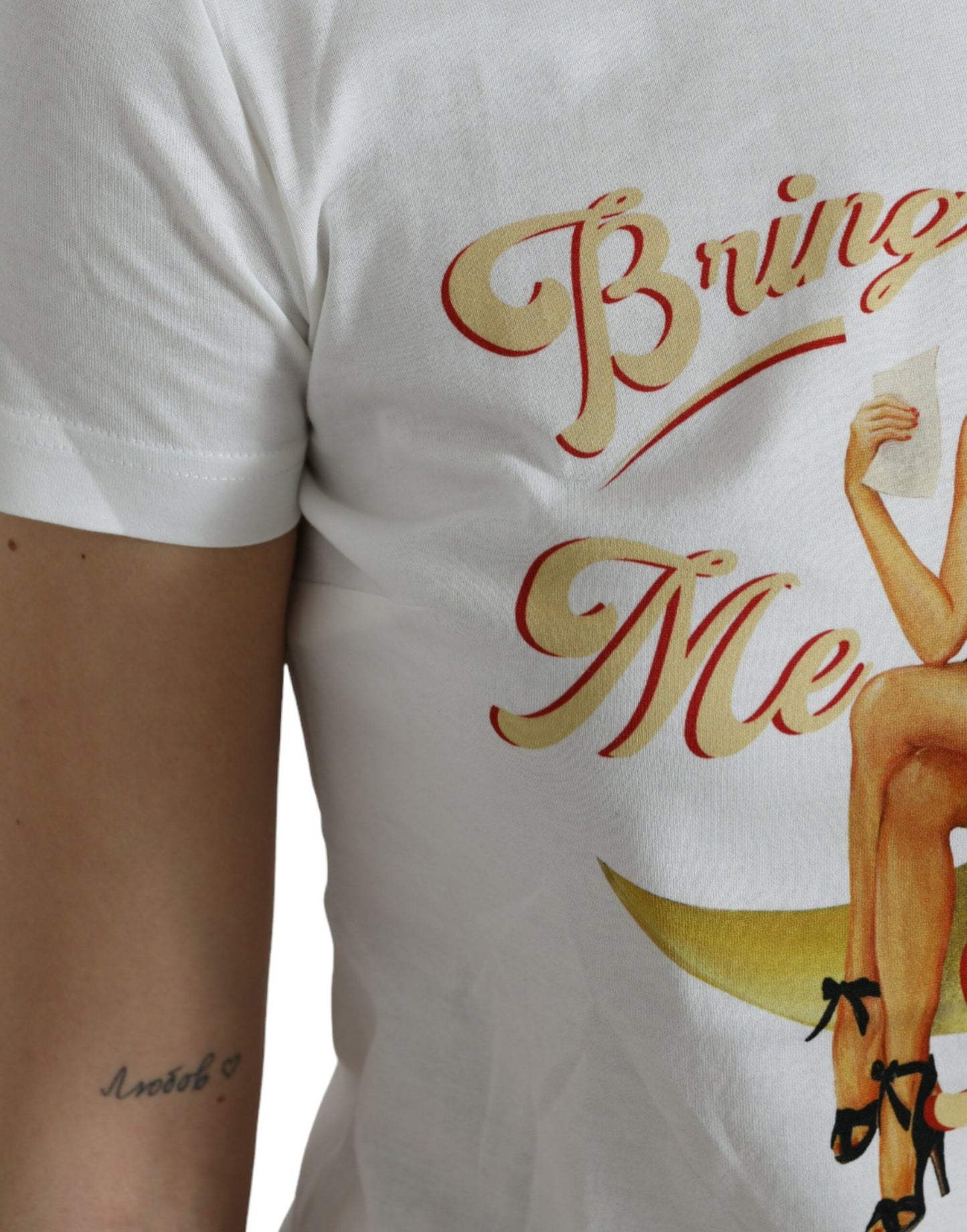Dolce & Gabbana White Bring Me To The Moon T-shirt Top Dolce & Gabbana
