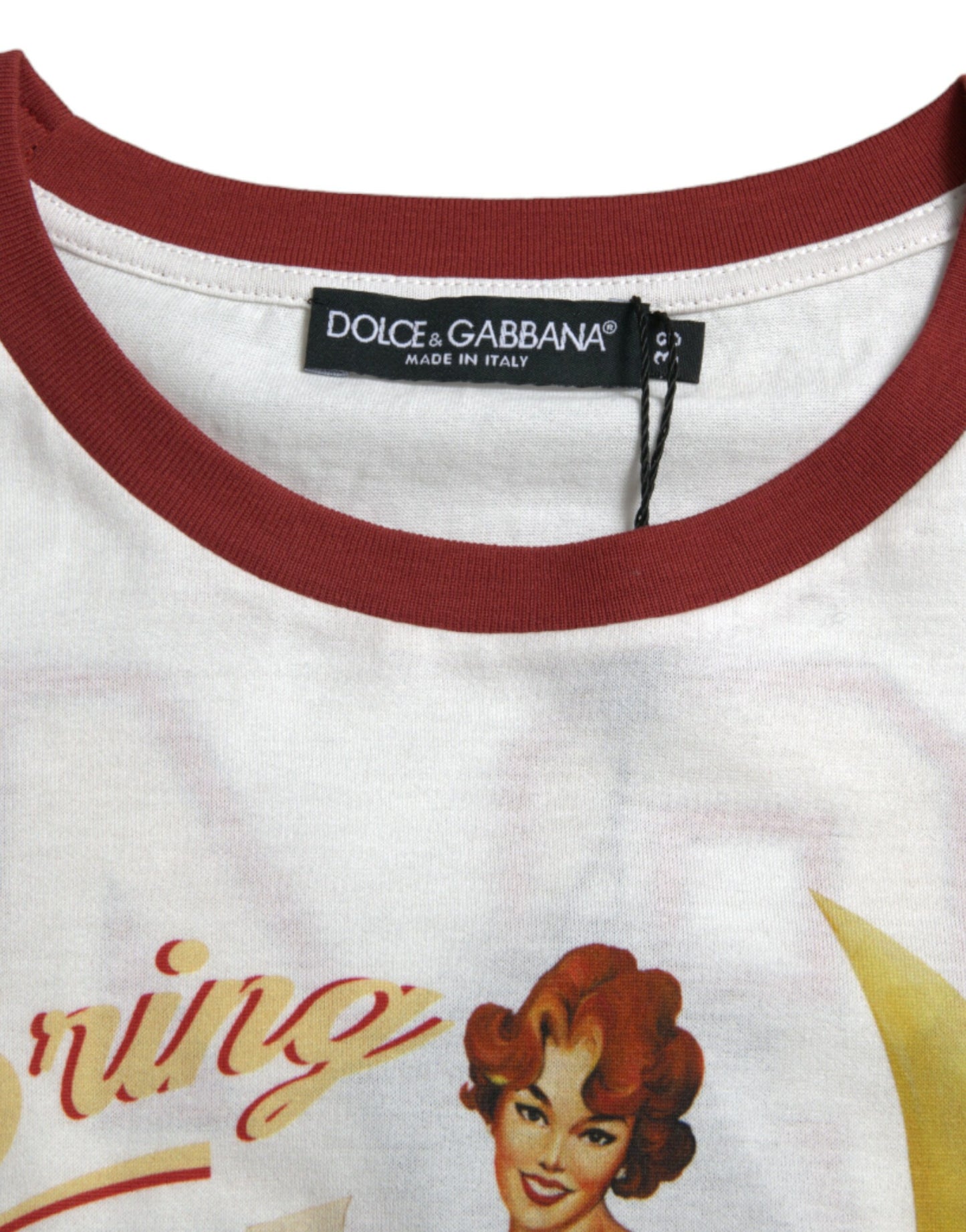 Dolce & Gabbana White Bring Me To The Moon T-shirt Top Dolce & Gabbana