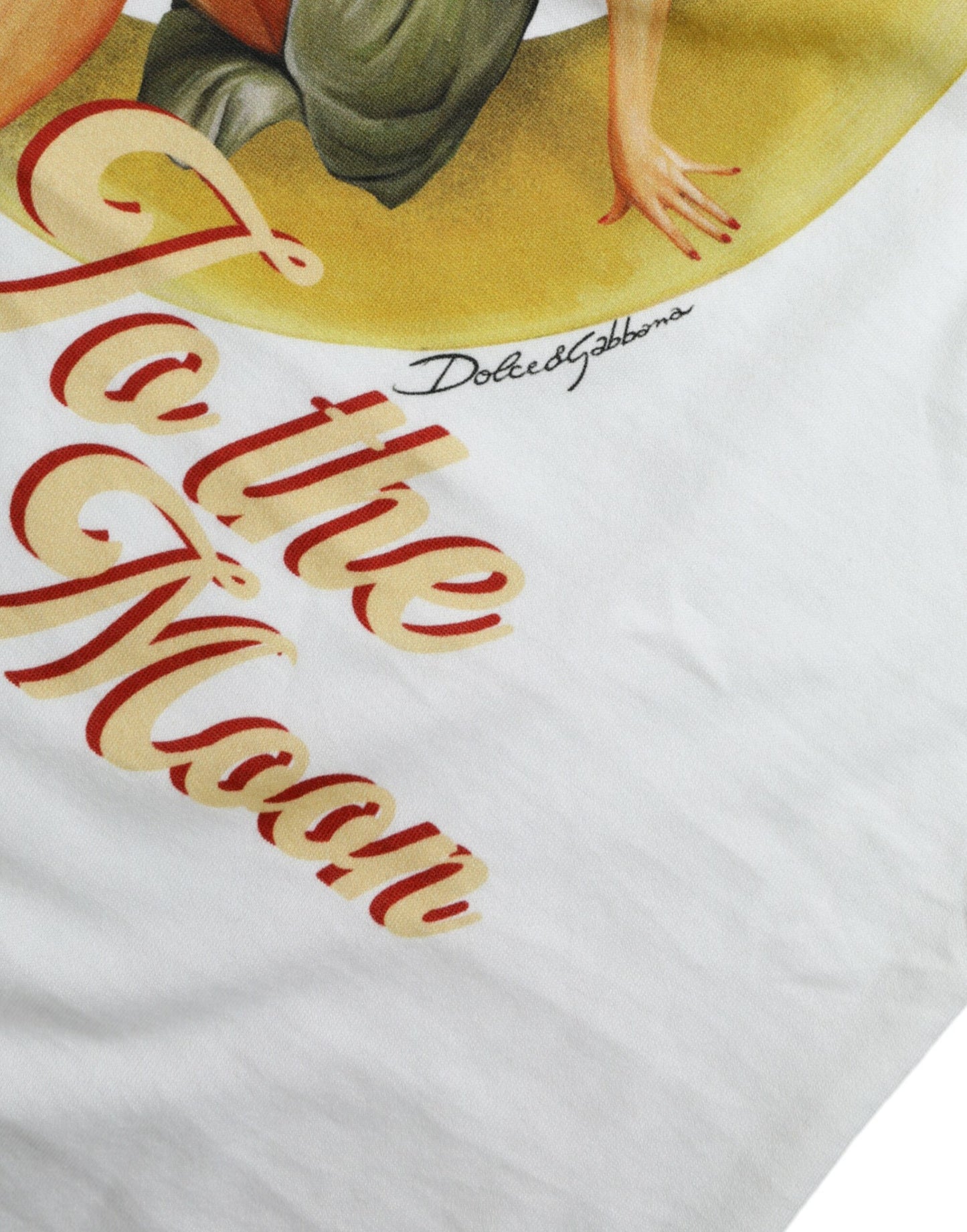 Dolce & Gabbana White Bring Me To The Moon T-shirt Top Dolce & Gabbana