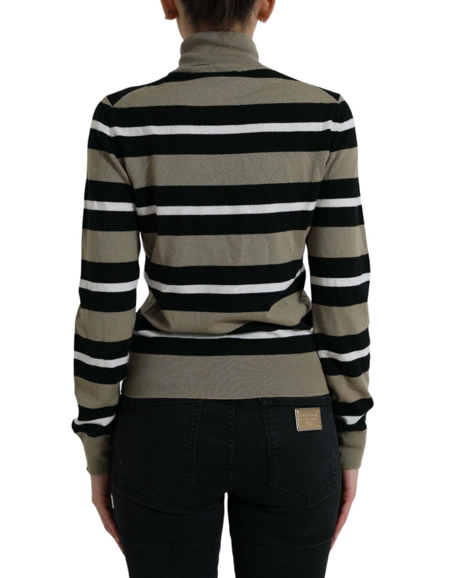 Dolce & Gabbana Multicolor Stripe Wool Logo Pullover Sweater Dolce & Gabbana