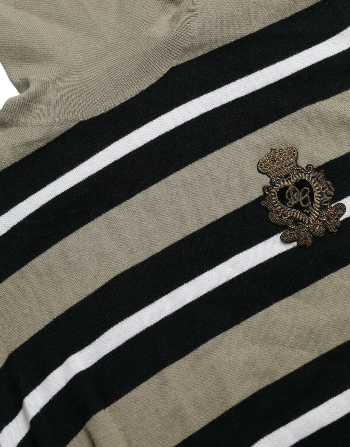 Dolce & Gabbana Multicolor Stripe Wool Logo Pullover Sweater Dolce & Gabbana