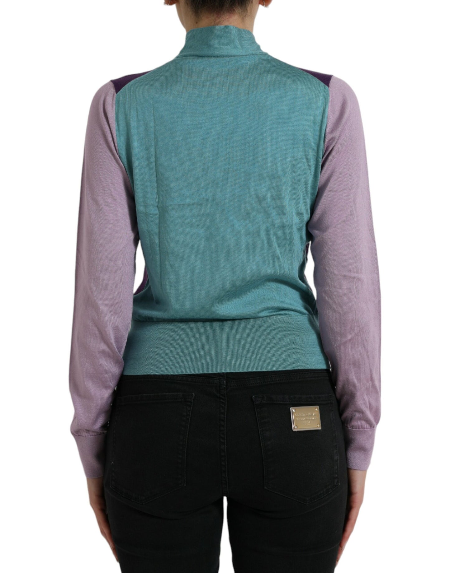 Dolce & Gabbana Multicolor Bow Fastening Pullover Sweater Dolce & Gabbana