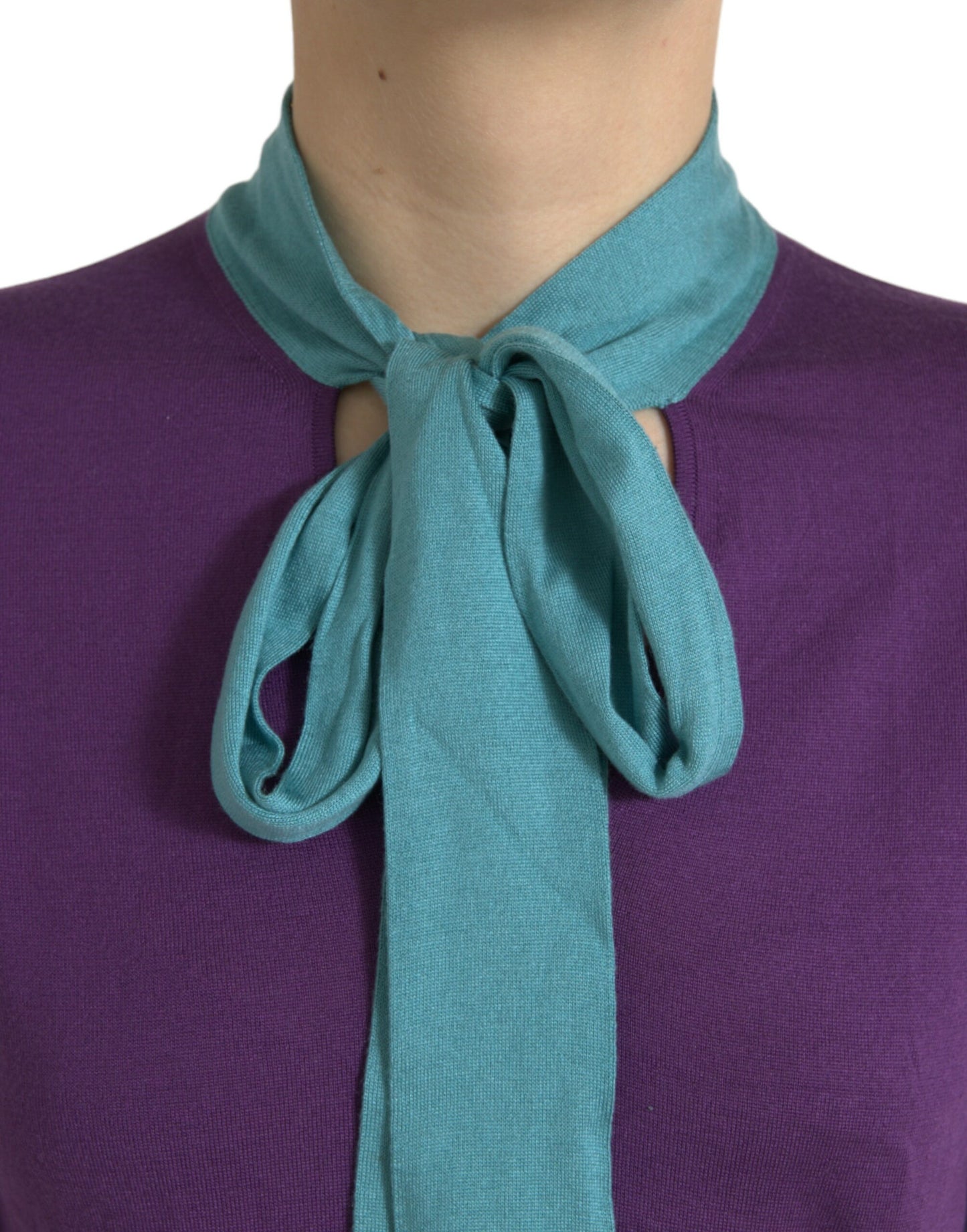 Dolce & Gabbana Multicolor Bow Fastening Pullover Sweater Dolce & Gabbana
