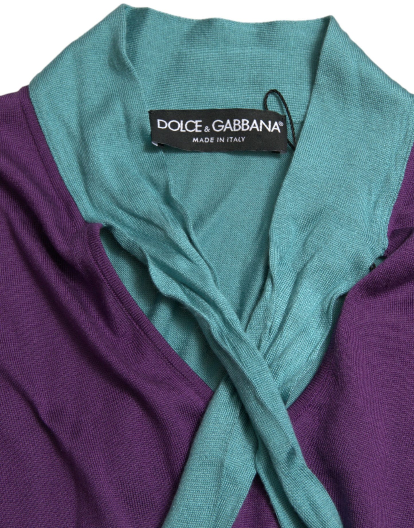 Dolce & Gabbana Multicolor Bow Fastening Pullover Sweater Dolce & Gabbana
