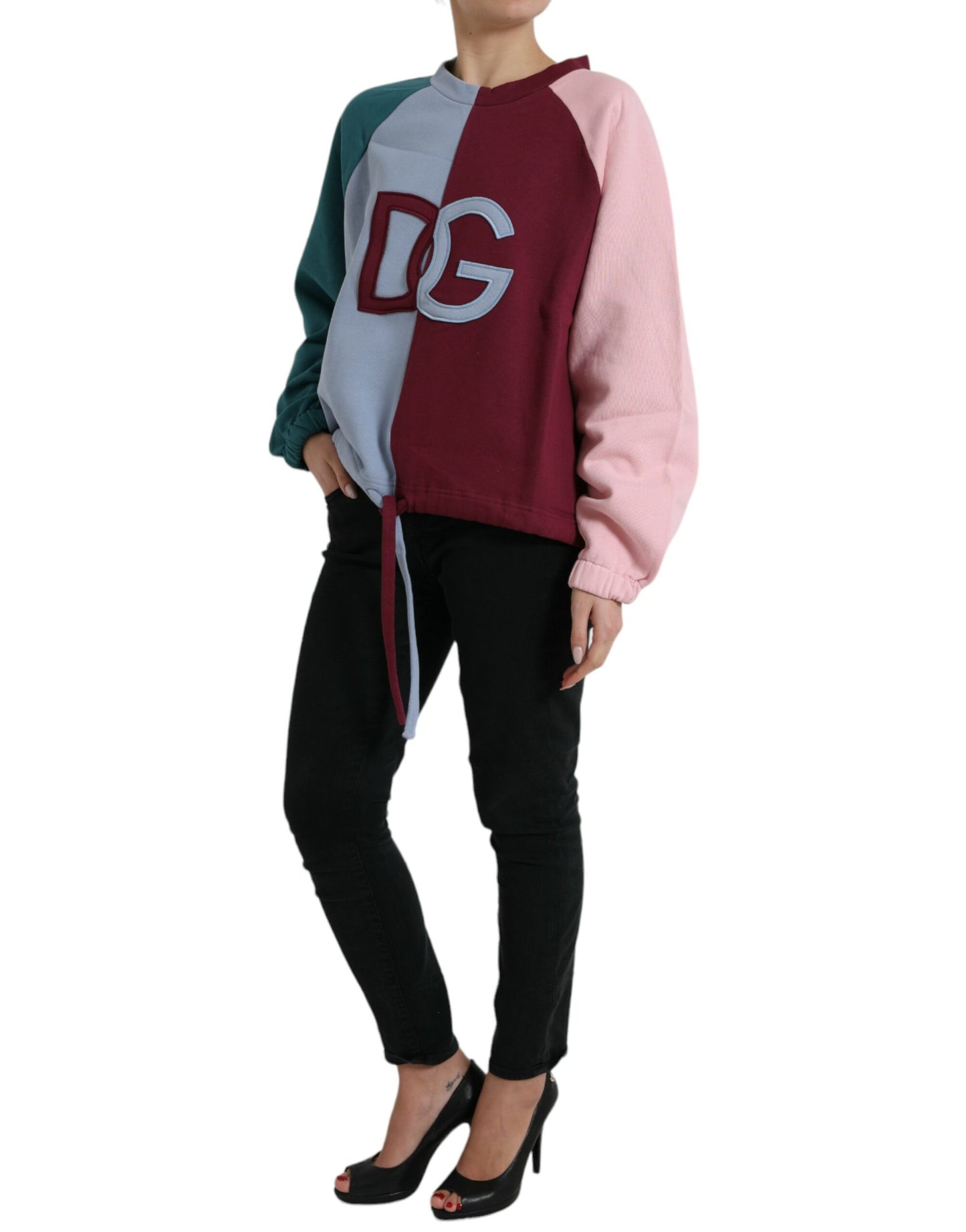 Dolce & Gabbana Multicolor Cotton Crewneck Pullover Sweater Dolce & Gabbana