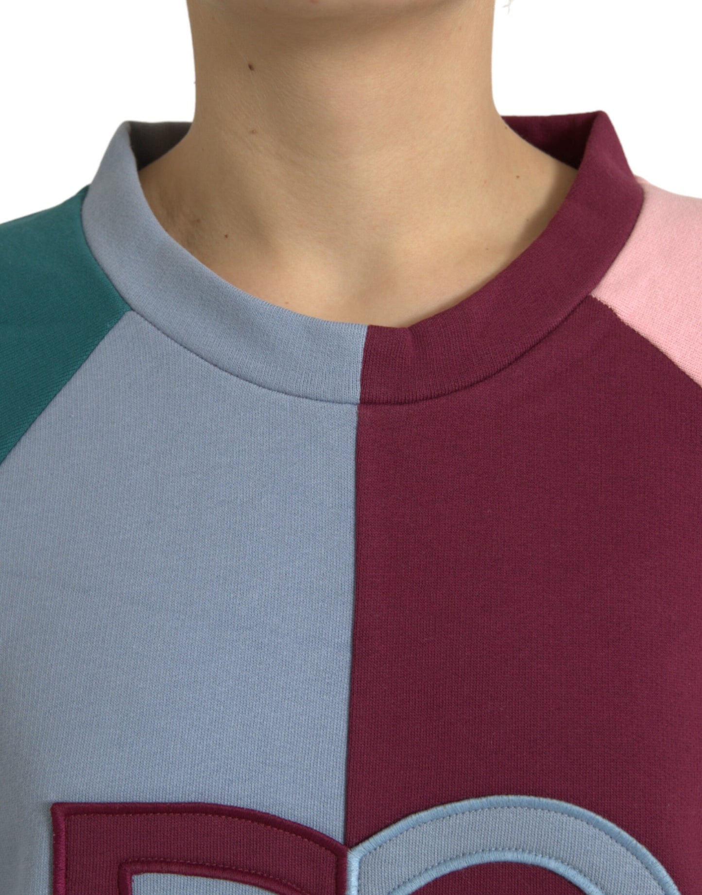 Dolce & Gabbana Multicolor Cotton Crewneck Pullover Sweater Dolce & Gabbana