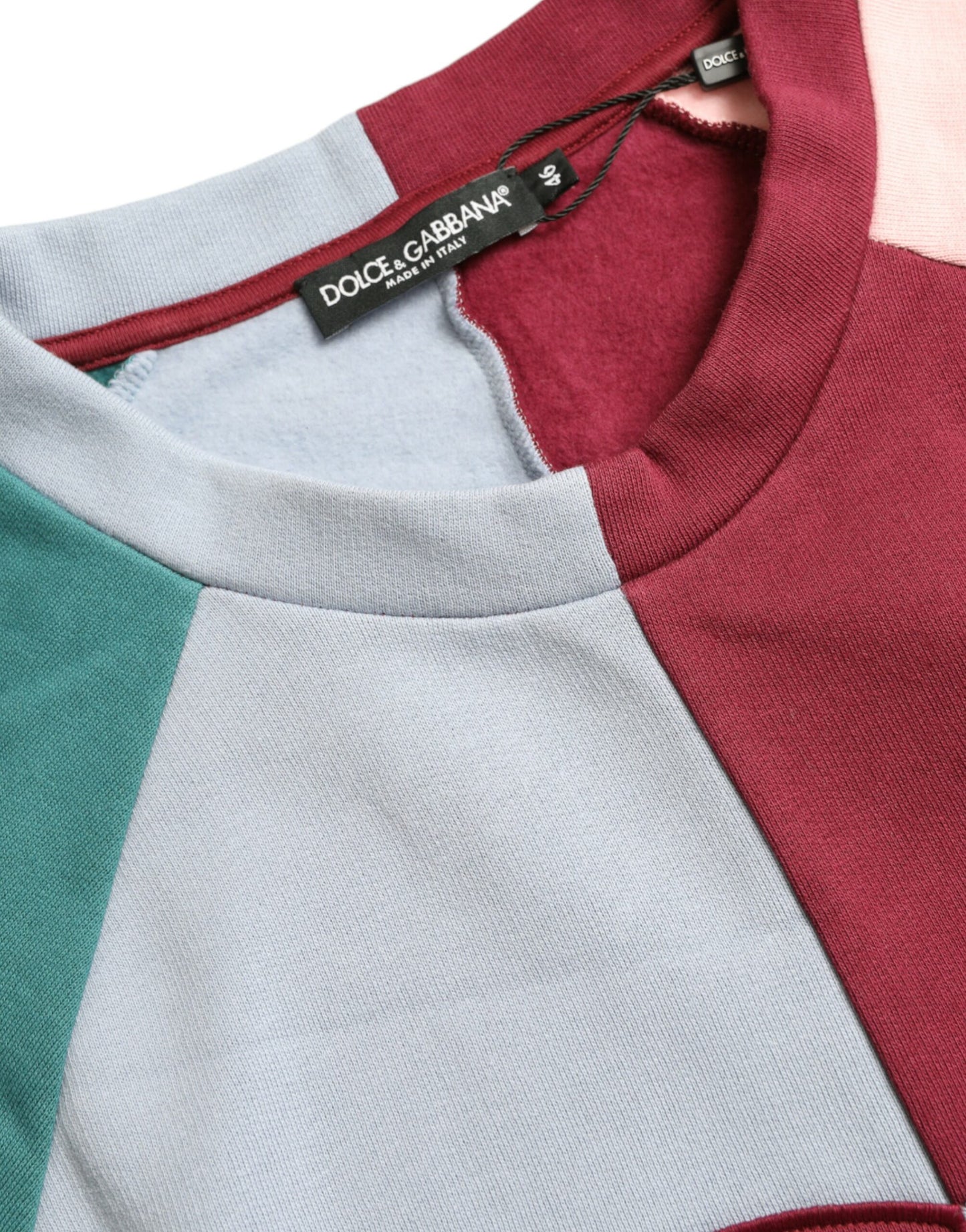 Dolce & Gabbana Multicolor Cotton Crewneck Pullover Sweater Dolce & Gabbana