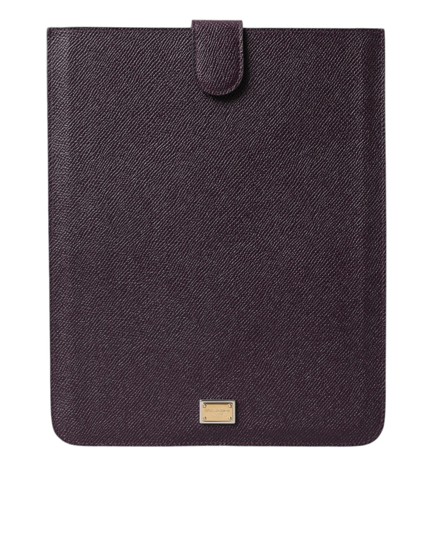 Dolce & Gabbana Dark Brown Leather Logo Plaque Cover Sleeve Tablet Case Dolce & Gabbana