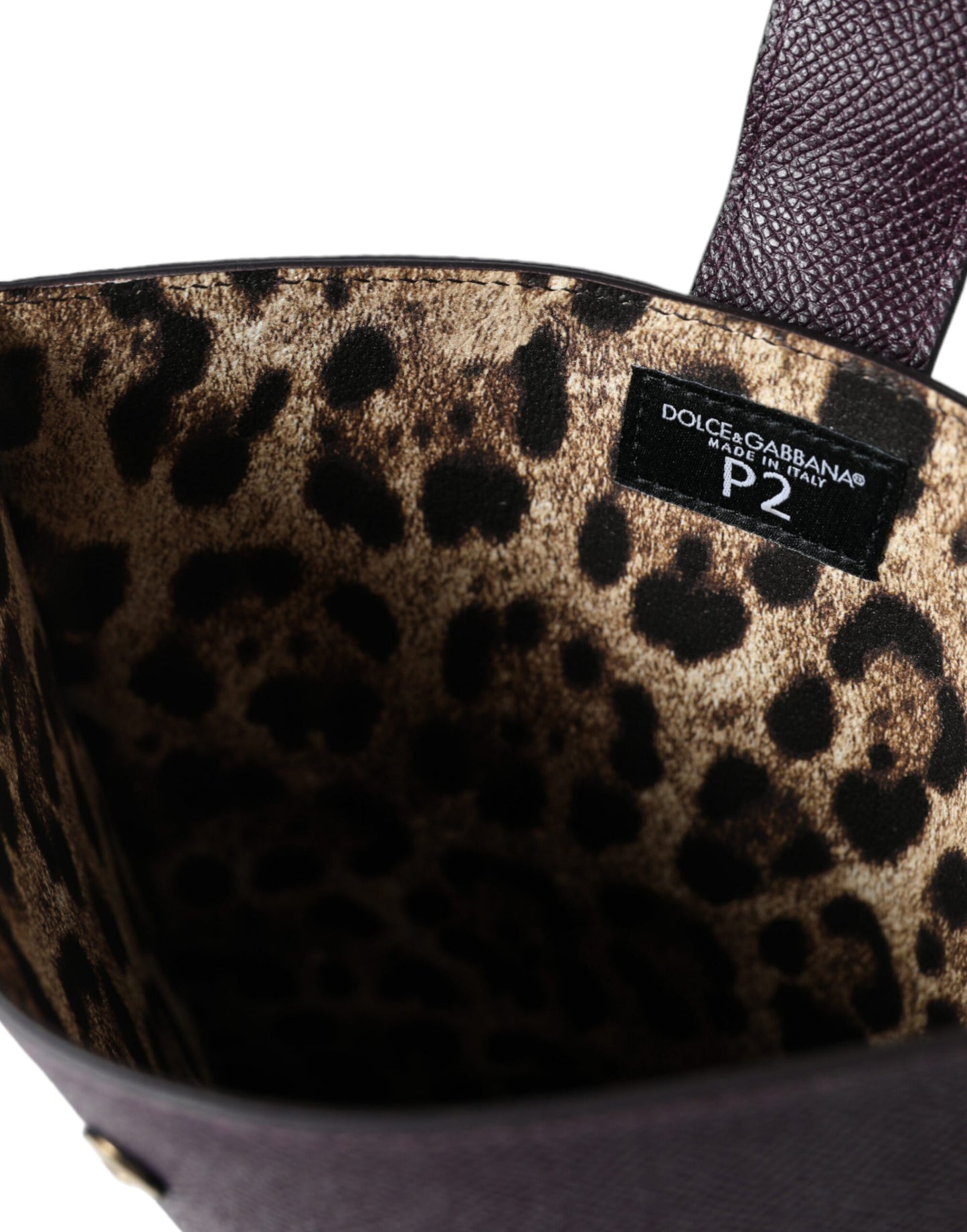 Dolce & Gabbana Dark Brown Leather Logo Plaque Cover Sleeve Tablet Case Dolce & Gabbana