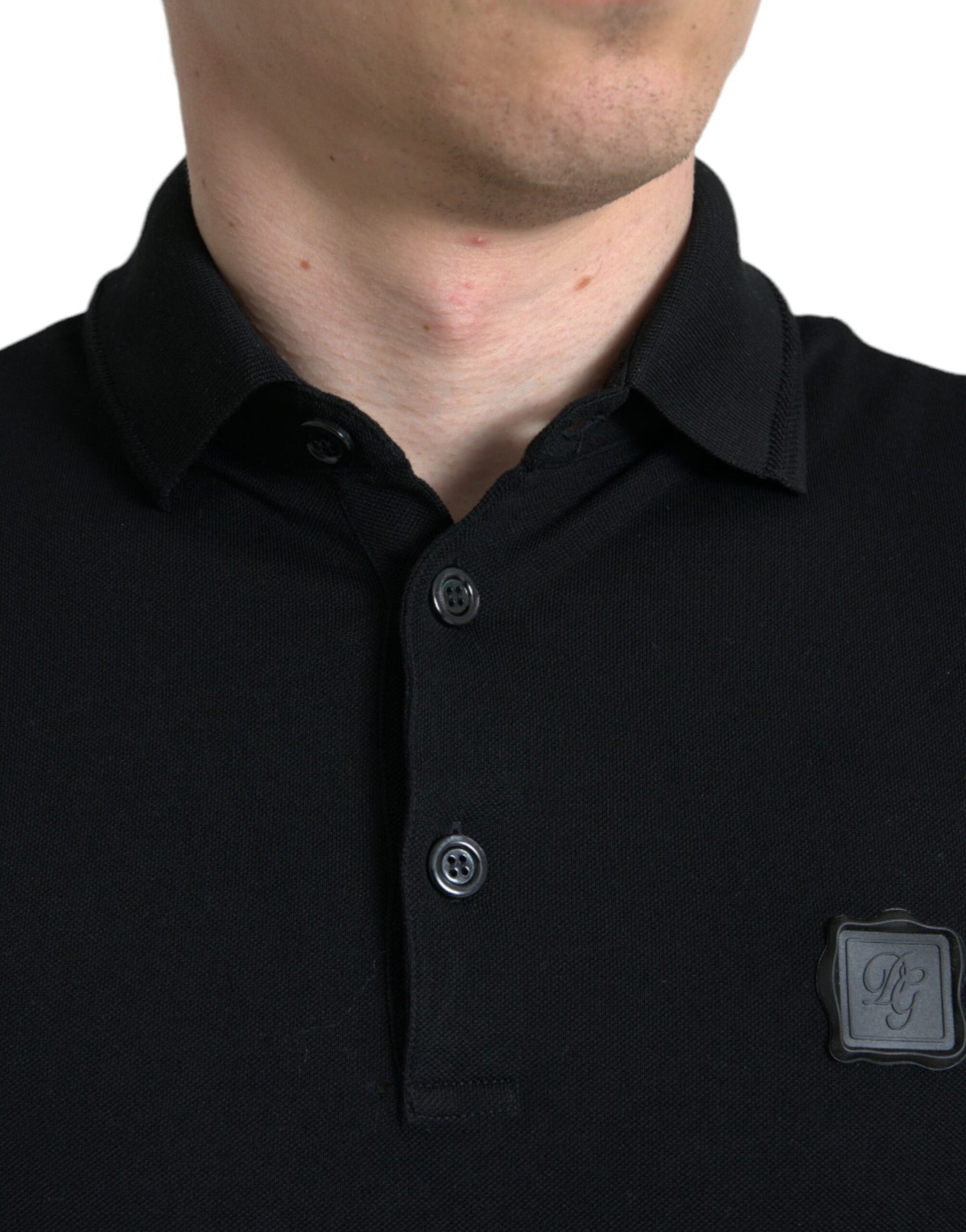 Dolce & Gabbana Black Logo Collared Short Sleeve T-shirt Dolce & Gabbana