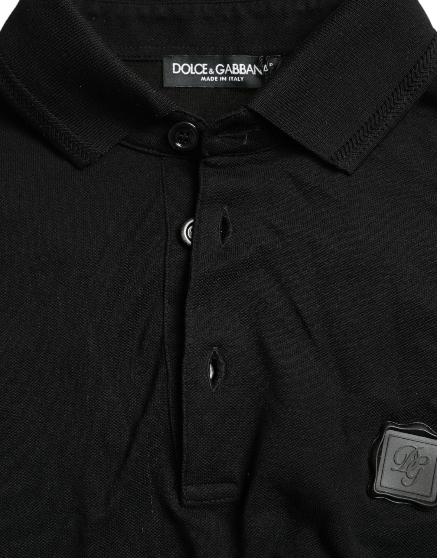 Dolce & Gabbana Black Logo Collared Short Sleeve T-shirt Dolce & Gabbana