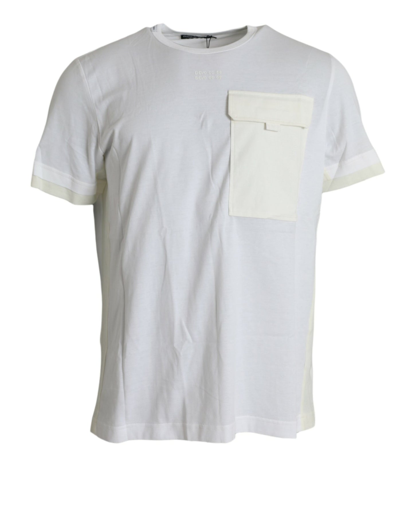 Dolce & Gabbana White Cotton Pocket Short Sleeves T-shirt Dolce & Gabbana
