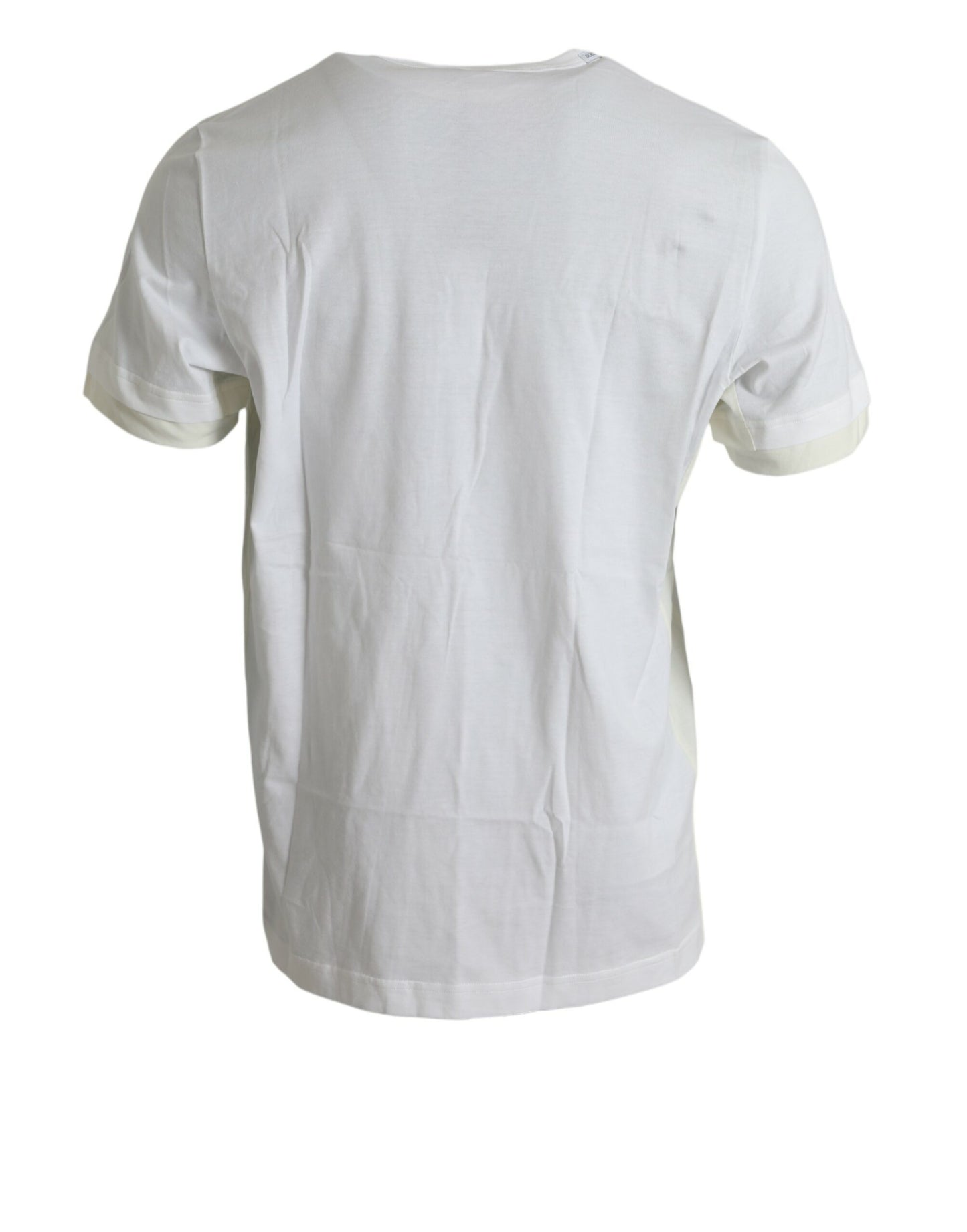 Dolce & Gabbana White Cotton Pocket Short Sleeves T-shirt Dolce & Gabbana