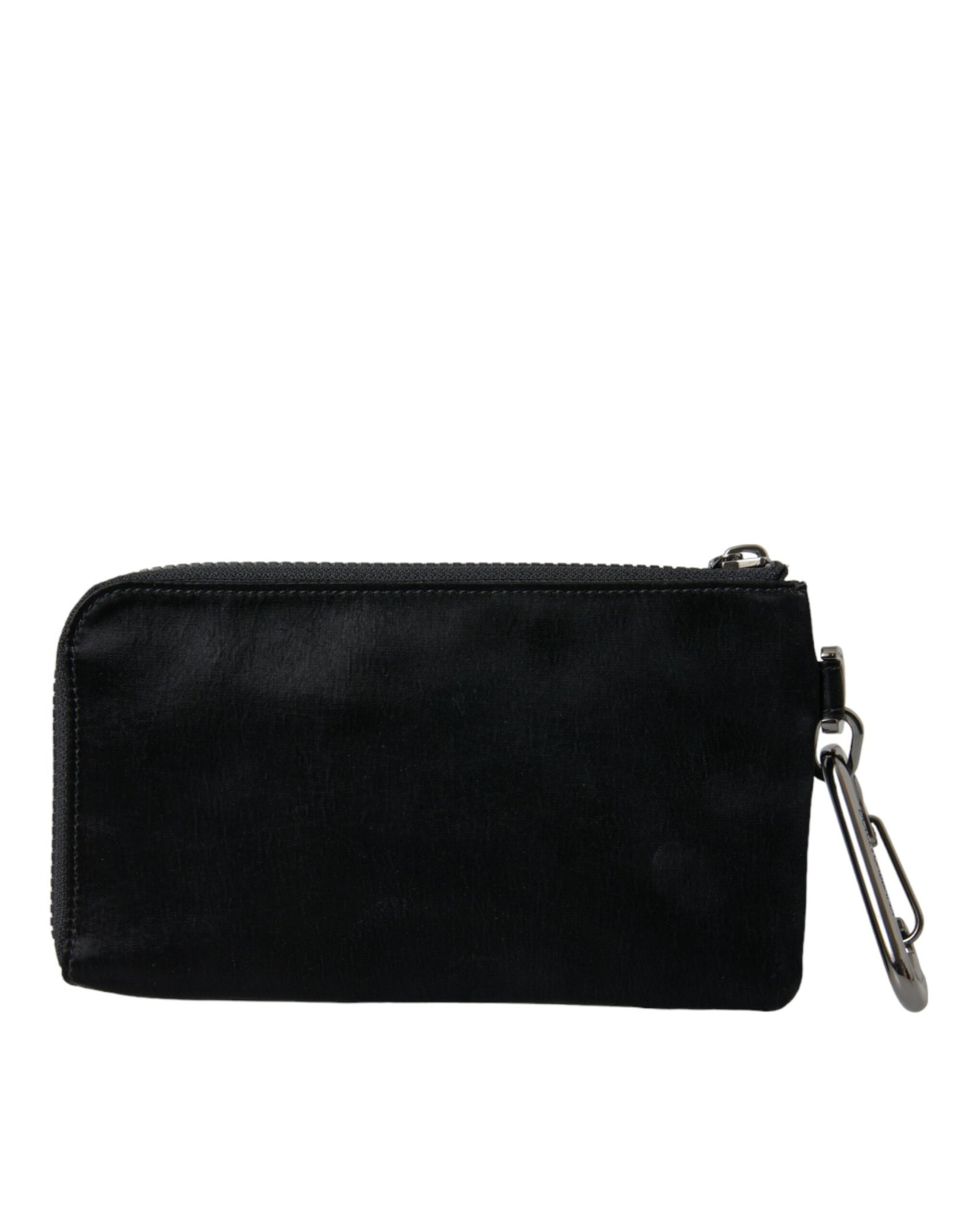 Dolce & Gabbana Black Nylon Logo Plaque Keyring Pouch Clutch Bags Dolce & Gabbana