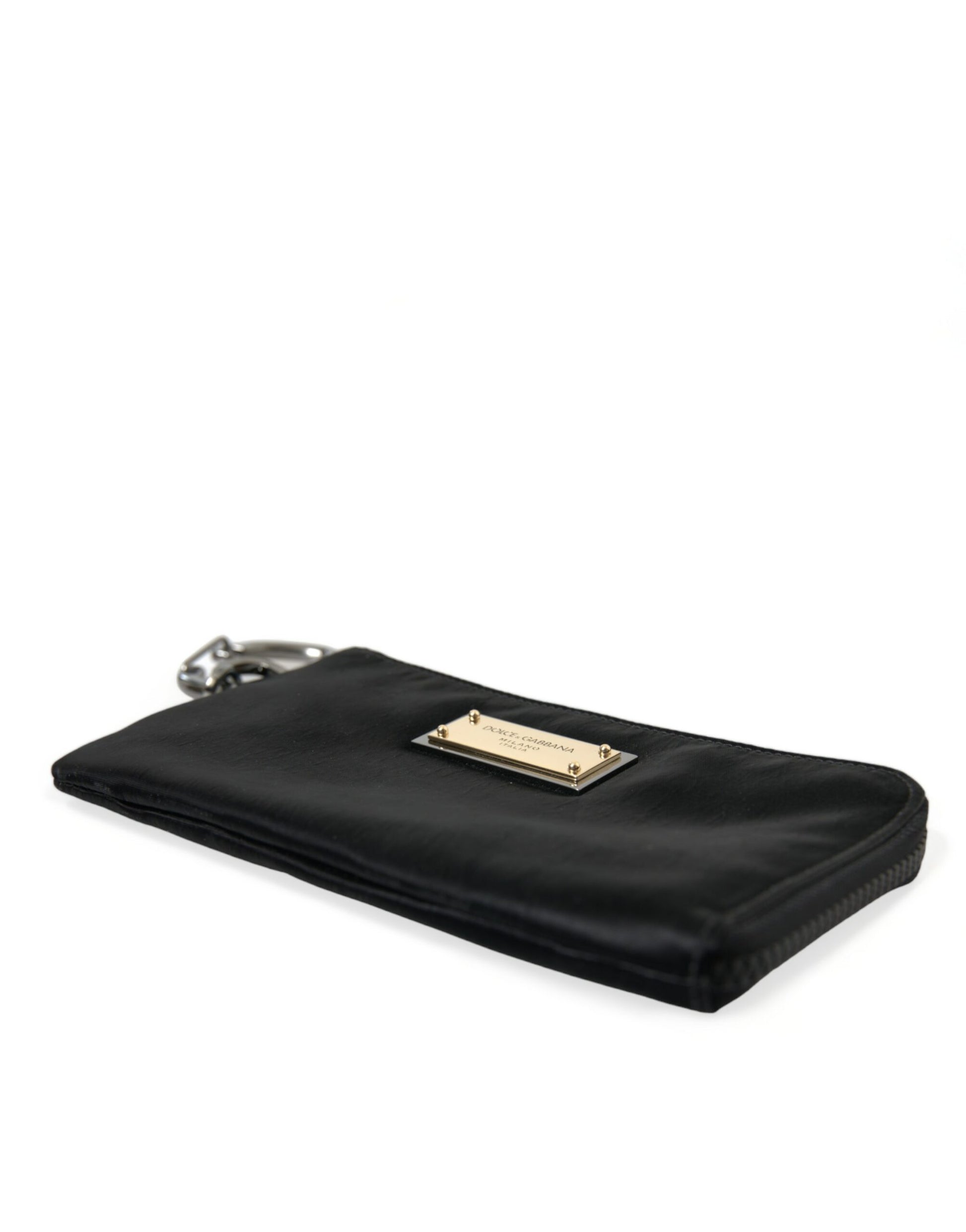 Dolce & Gabbana Black Nylon Logo Plaque Keyring Pouch Clutch Bags Dolce & Gabbana