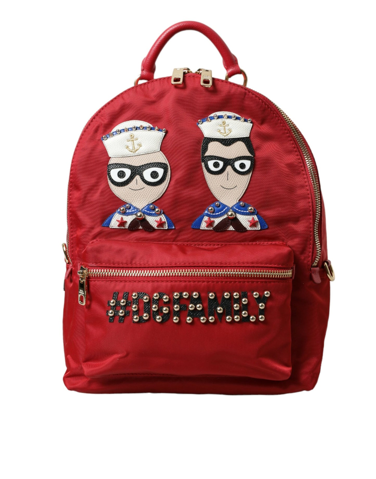 Dolce & Gabbana Red #DGFAMILY Embellished Backpack VULCANO Bag Dolce & Gabbana