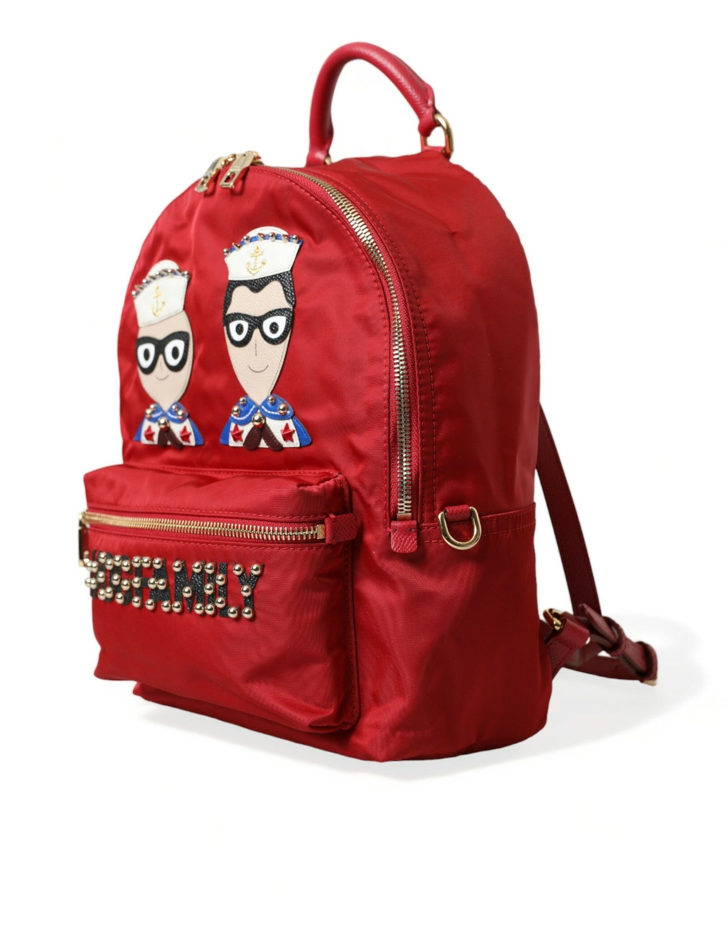Dolce & Gabbana Red #DGFAMILY Embellished Backpack VULCANO Bag Dolce & Gabbana