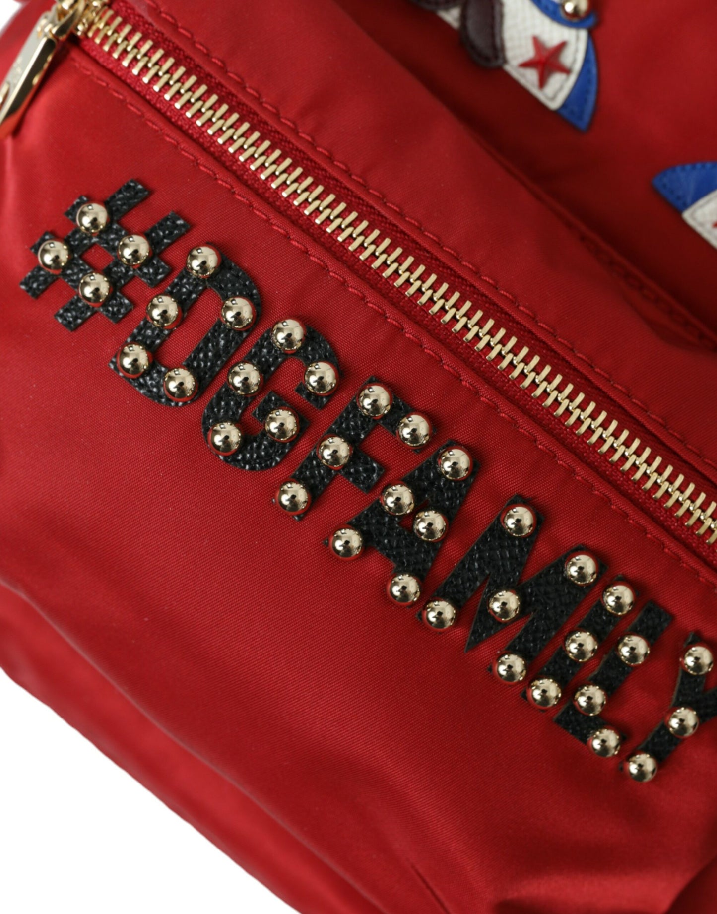 Dolce & Gabbana Red #DGFAMILY Embellished Backpack VULCANO Bag Dolce & Gabbana