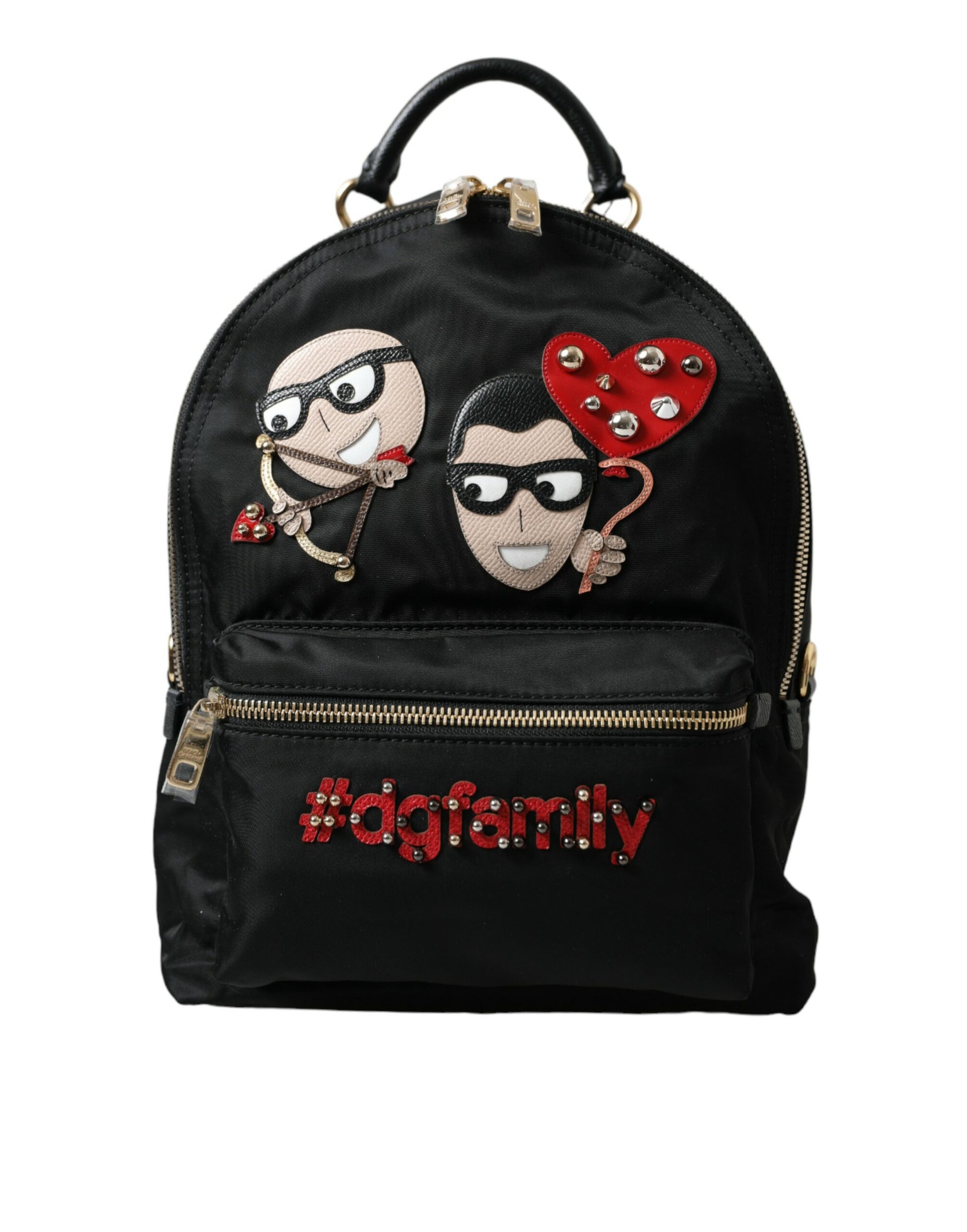 Dolce & Gabbana Black #DGFAMILY Embellished Backpack VULCANO Bag Dolce & Gabbana
