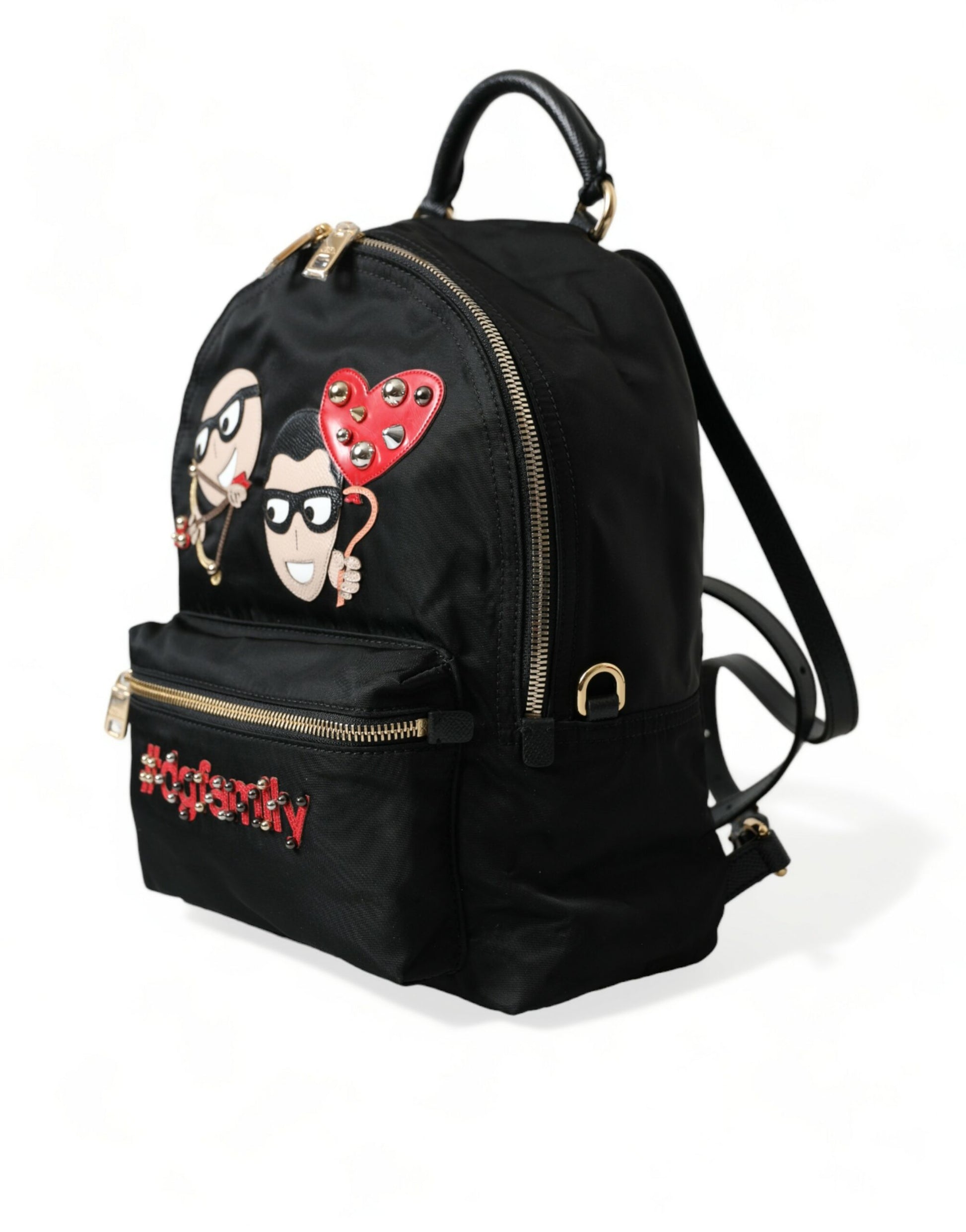 Dolce & Gabbana Black #DGFAMILY Embellished Backpack VULCANO Bag Dolce & Gabbana