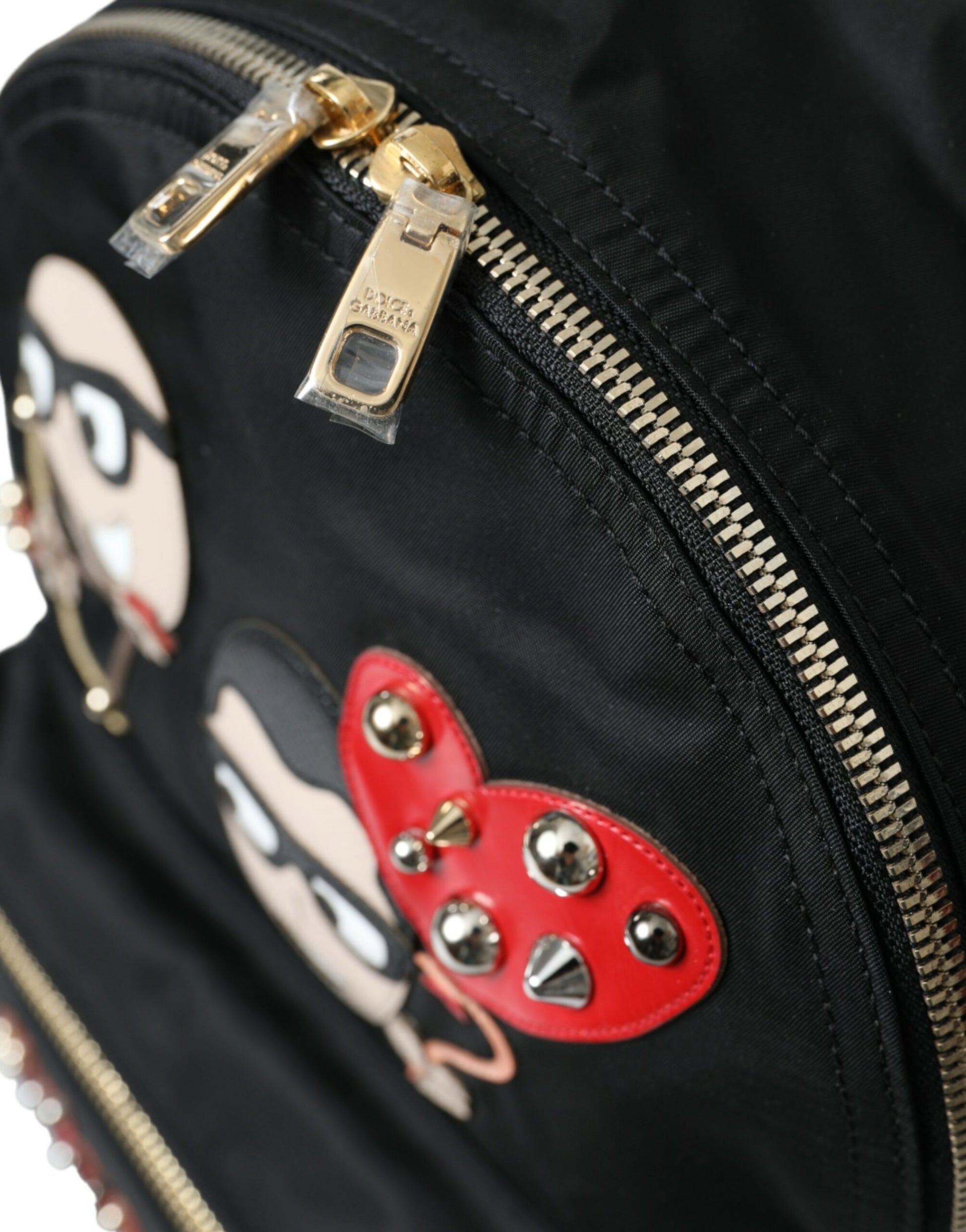 Dolce & Gabbana Black #DGFAMILY Embellished Backpack VULCANO Bag Dolce & Gabbana