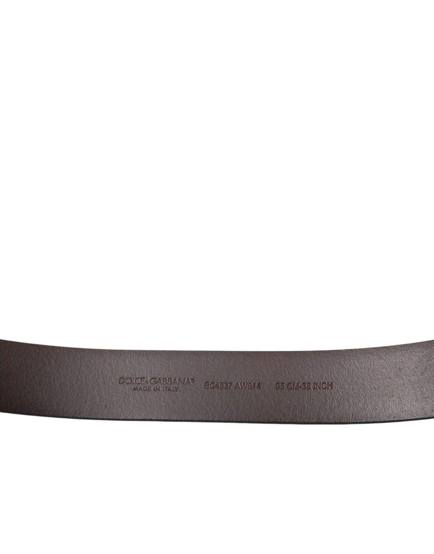 Dolce & Gabbana Brown Calf Leather Gold Metal Buckle Belt Dolce & Gabbana