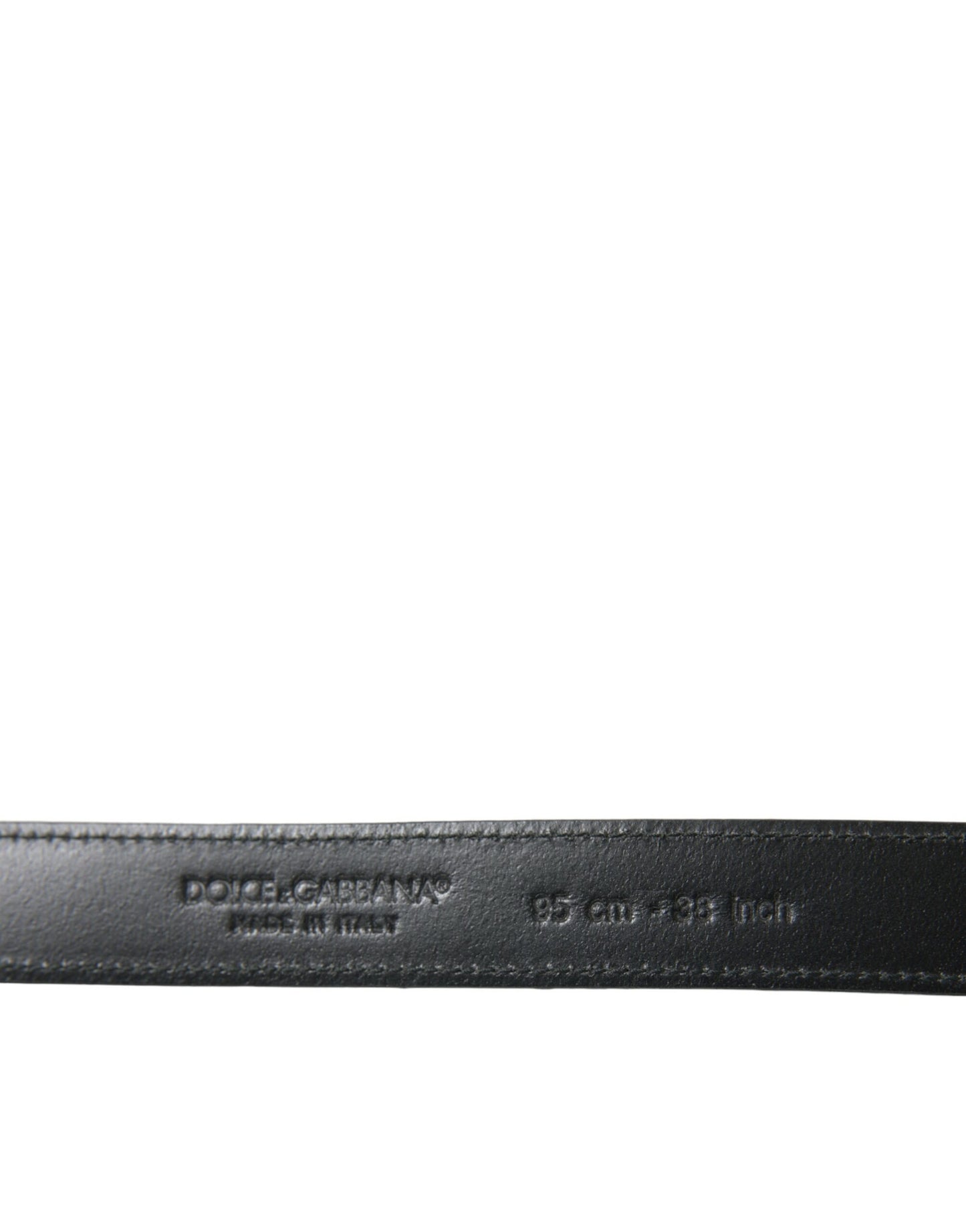 Dolce & Gabbana Black Leather Silver Metal Buckle Belt Dolce & Gabbana
