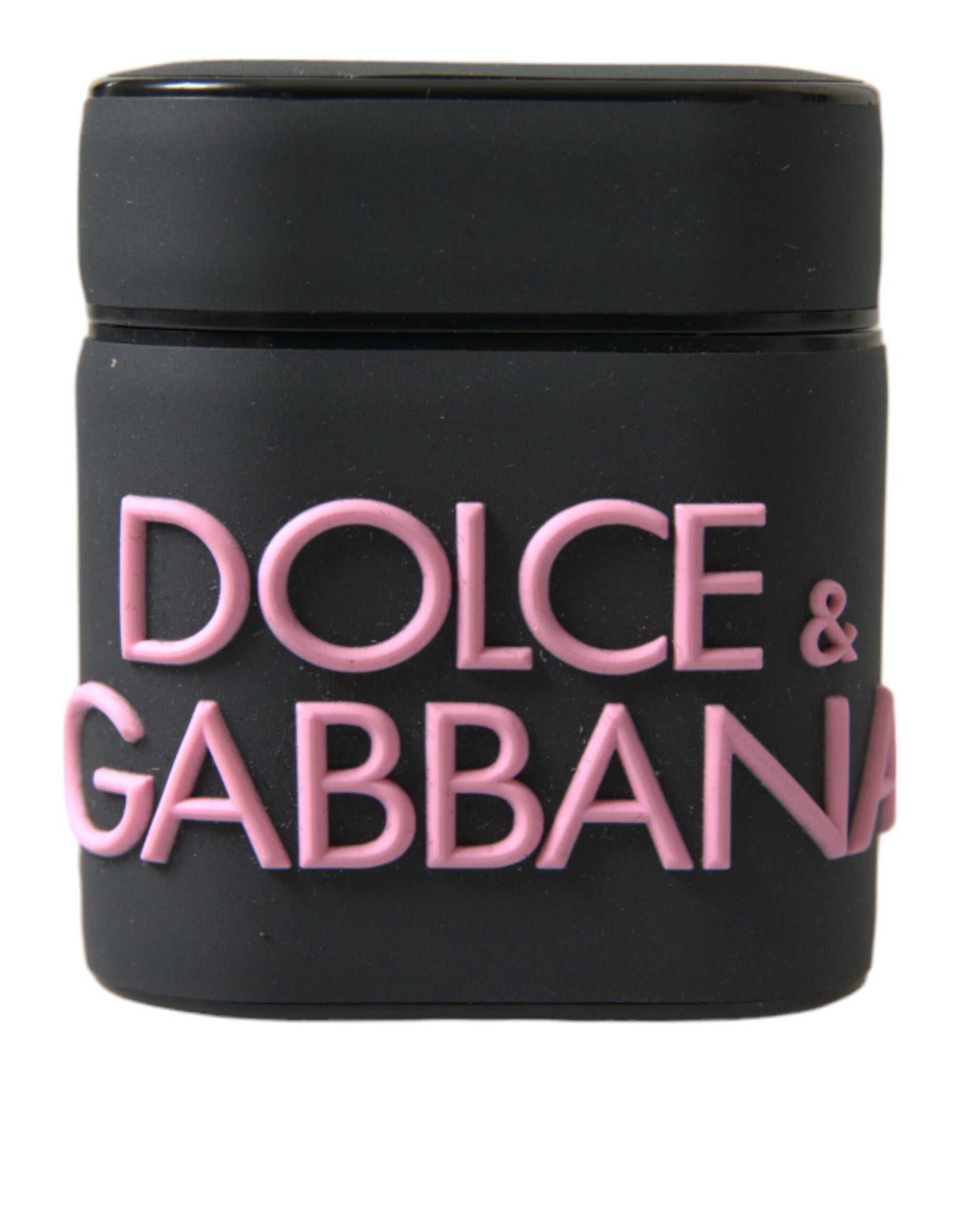 Dolce & Gabbana Black Pink Silicone Embossed Logo Airpods Case Dolce & Gabbana