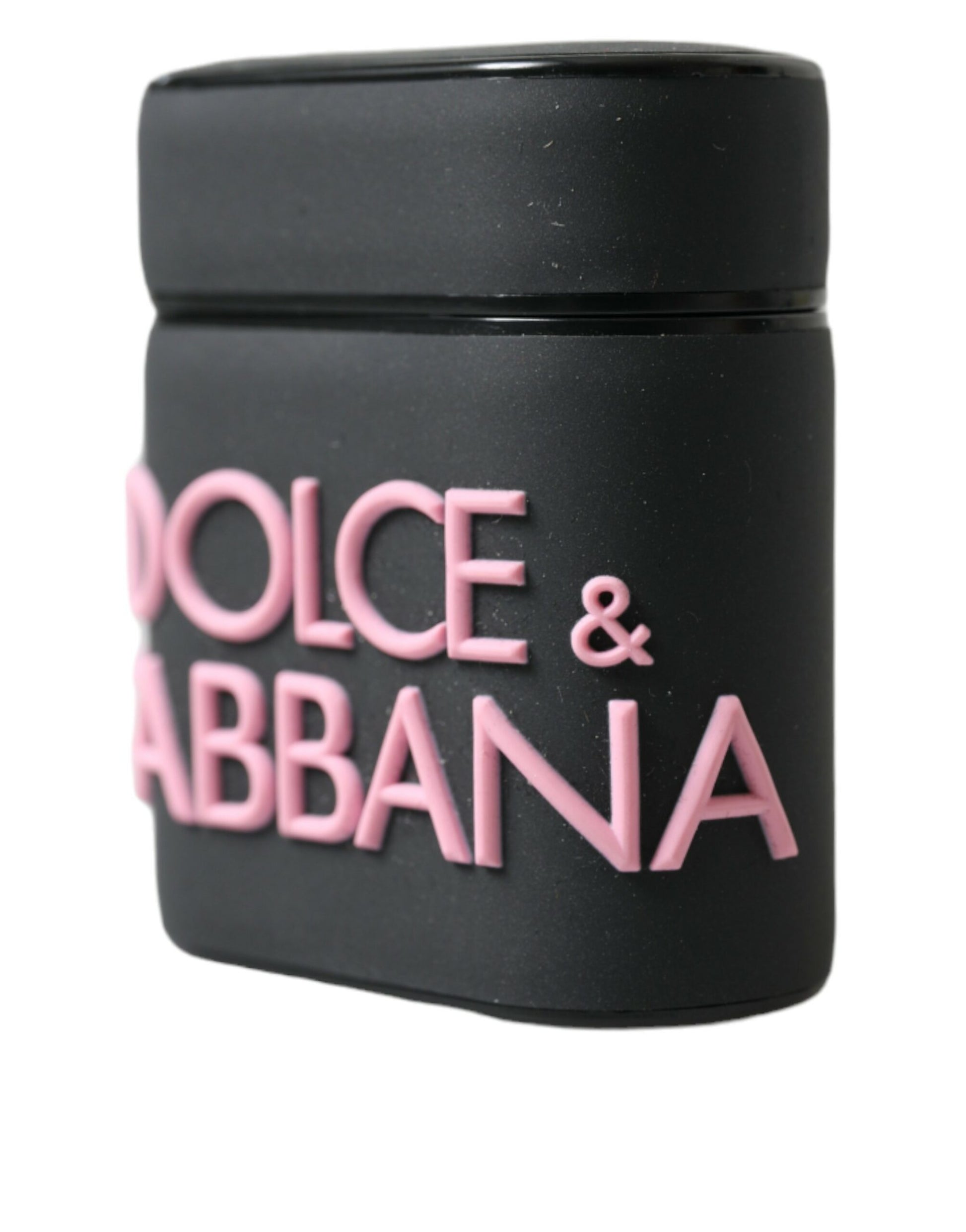 Dolce & Gabbana Black Pink Silicone Embossed Logo Airpods Case Dolce & Gabbana