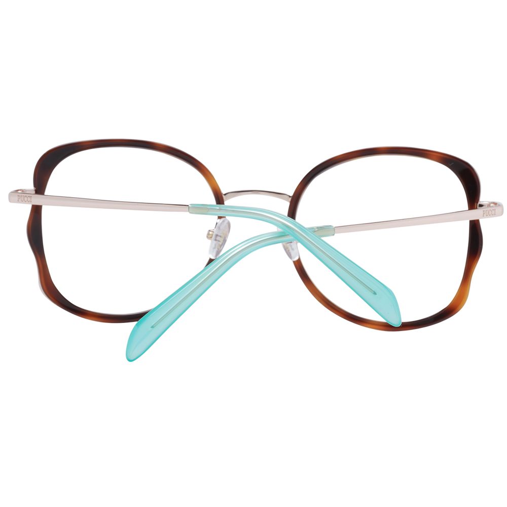 Emilio Pucci Brown Metal & Plastic Glasses Frames Emilio Pucci