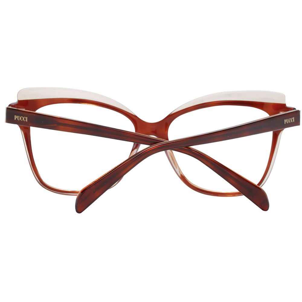 Emilio Pucci Brown Plastic Glasses Frames