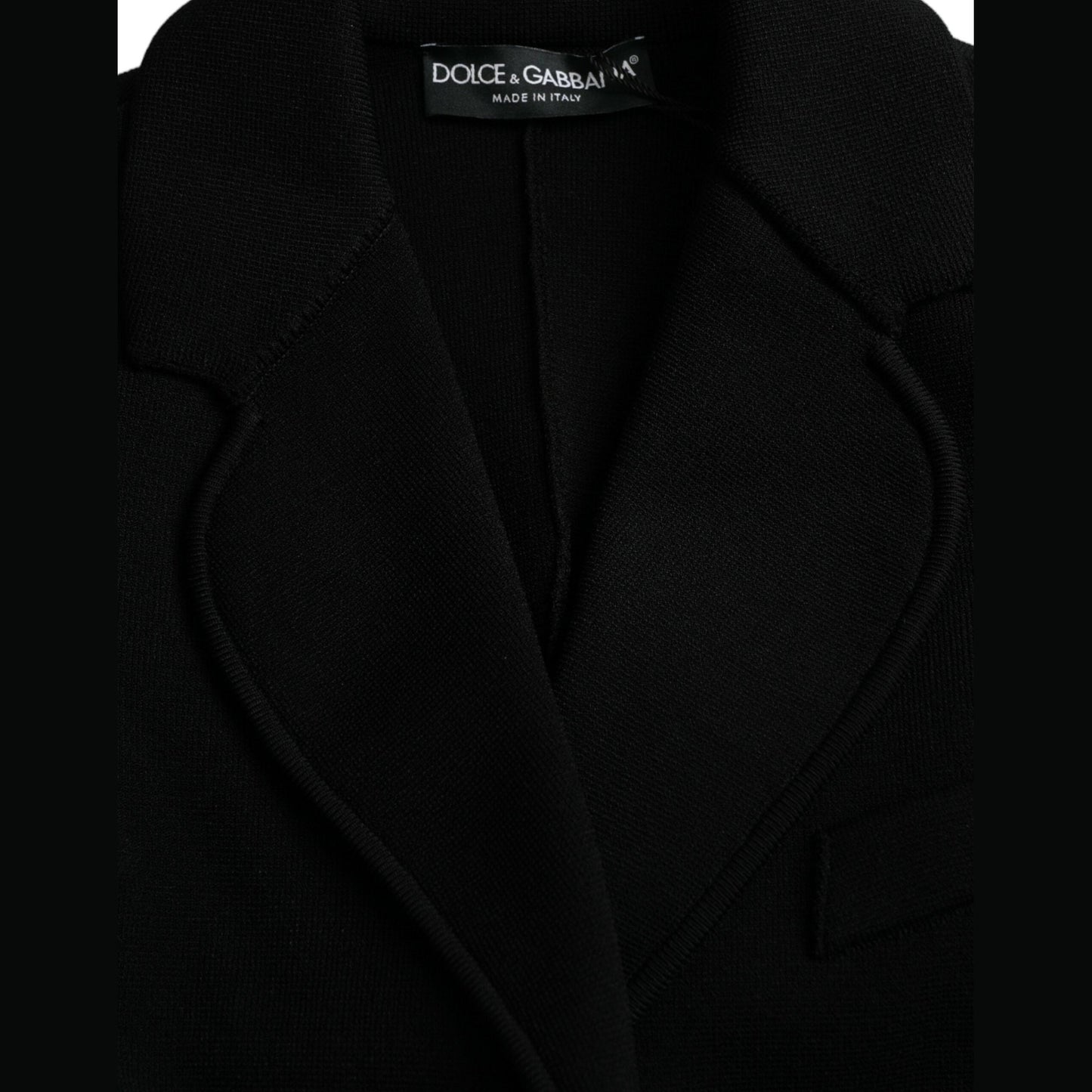 Dolce & Gabbana Black Viscose Single Breasted Blazer Jacket