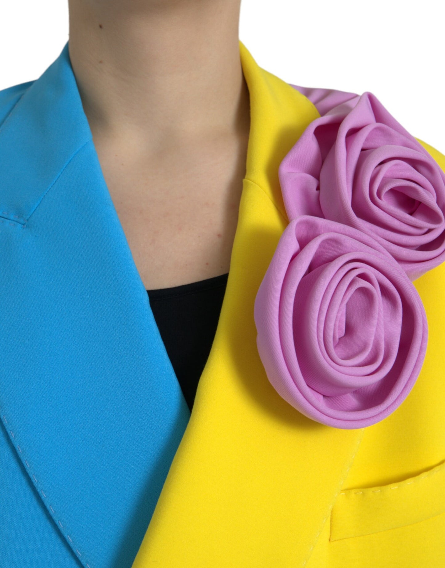Dolce & Gabbana Multicolor Patchwork Floral Appliques Coat Jacket Dolce & Gabbana