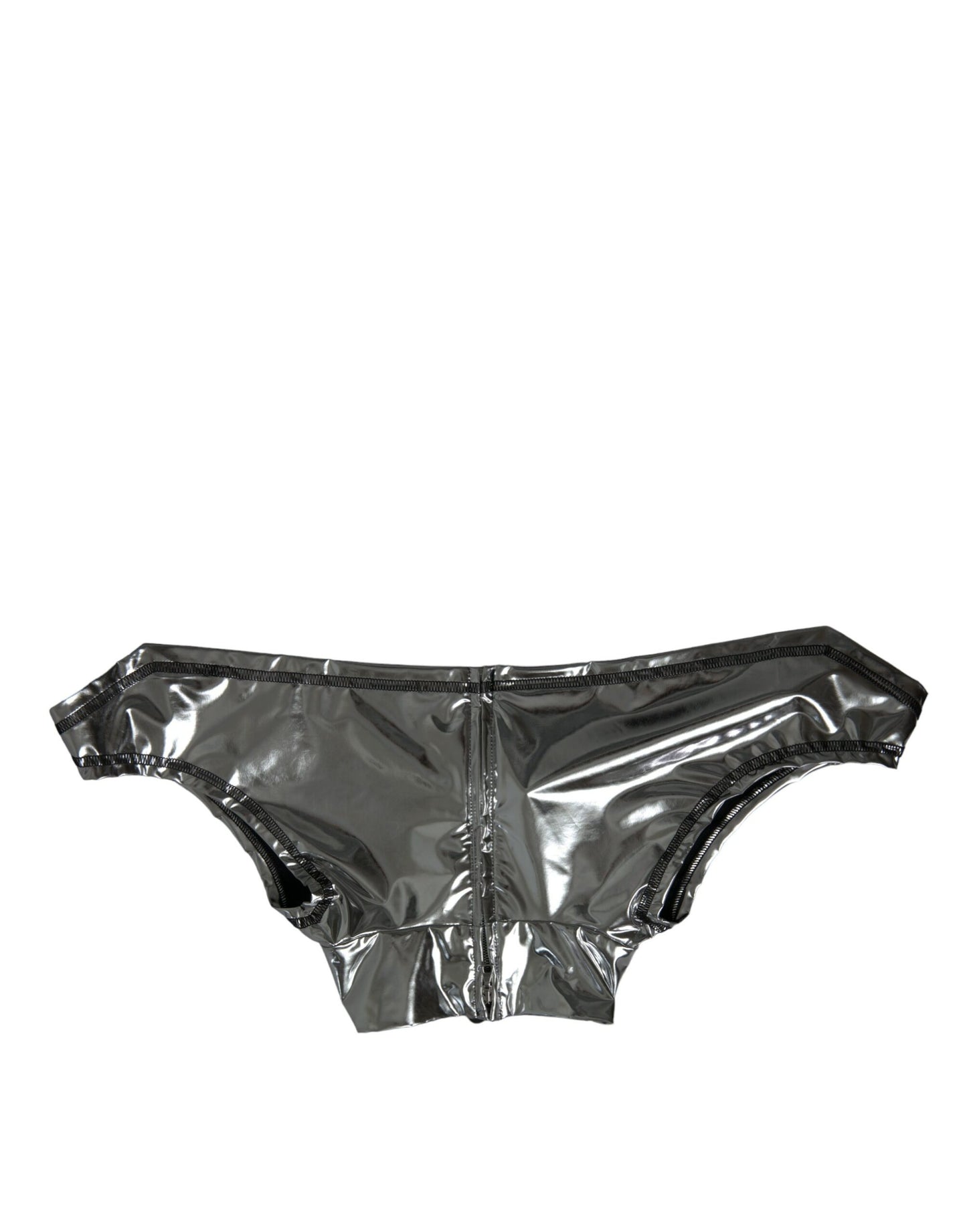 Dolce & Gabbana Silver Polyester Stretch Top Dolce & Gabbana