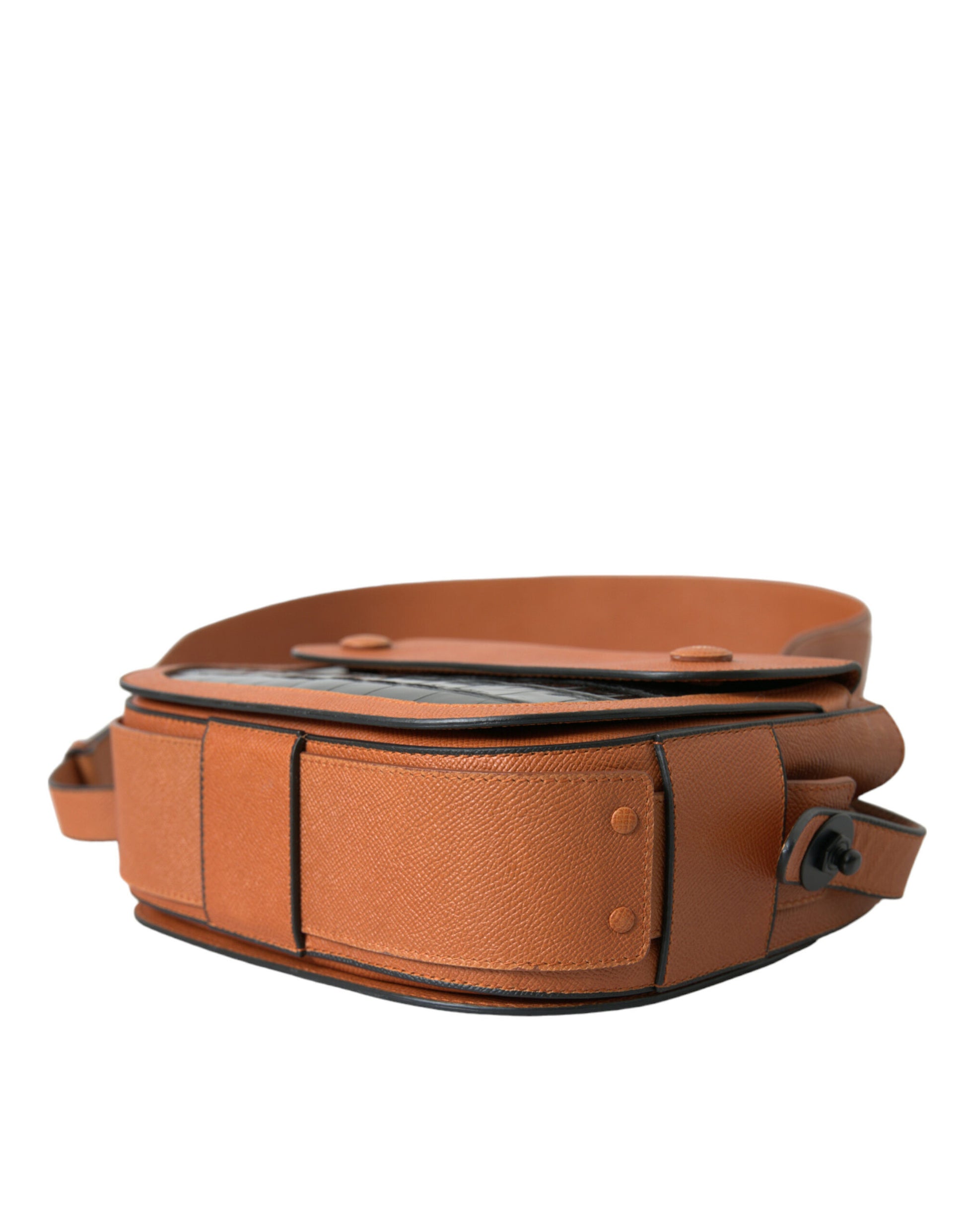 Balenciaga Black Brown Exotic Skin Leather Shoulder Camera Purse Bag Balenciaga